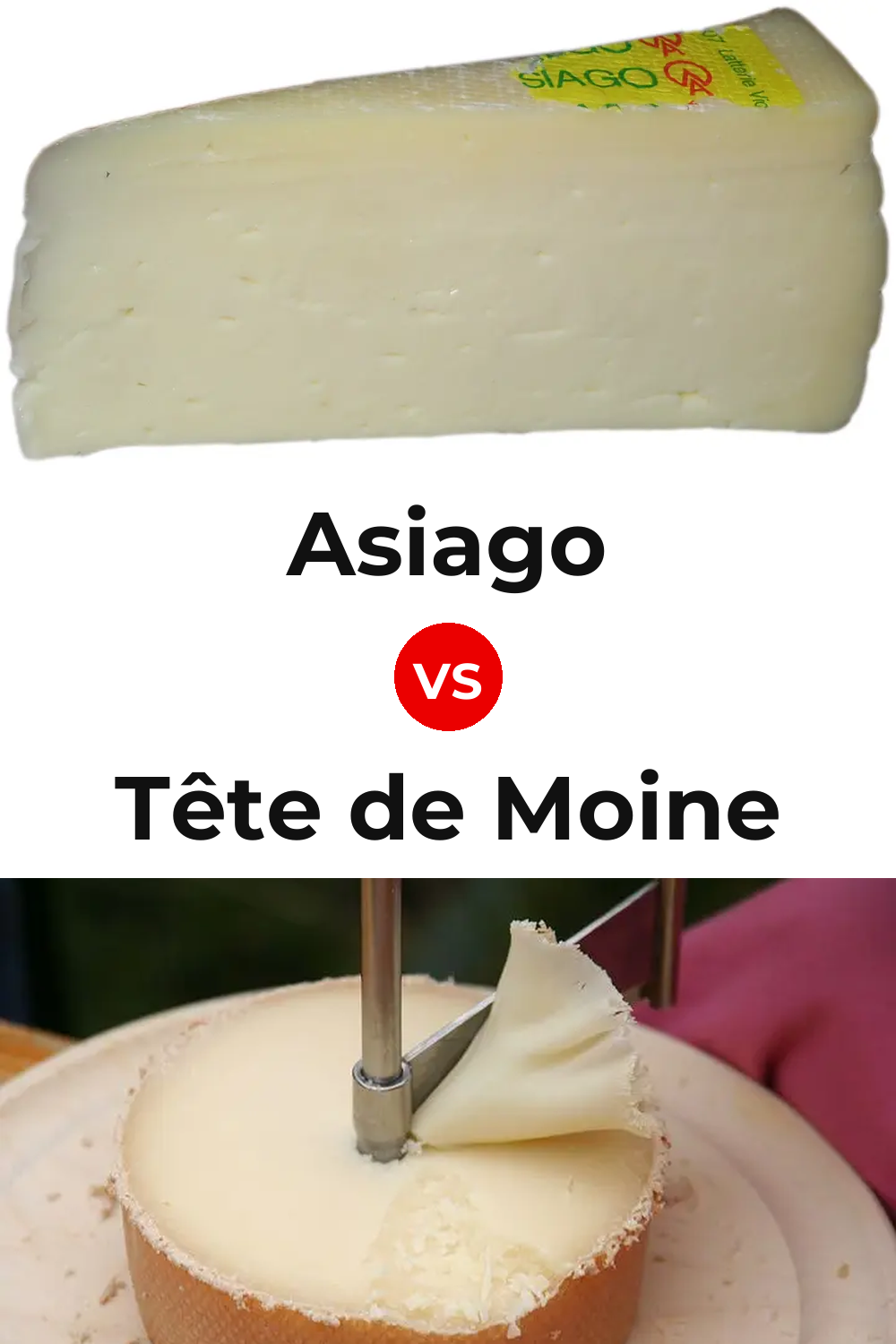 Asiago Cheese vs Tête de Moine Cheese Pinterest comparison