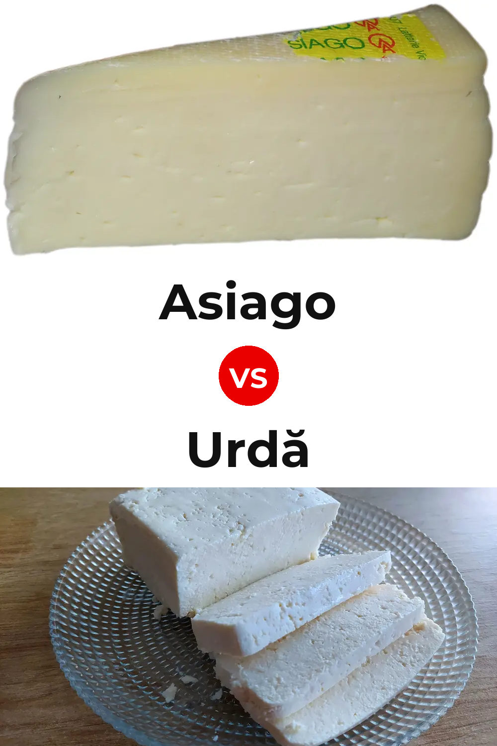 Asiago Cheese vs Urdă Cheese Pinterest comparison