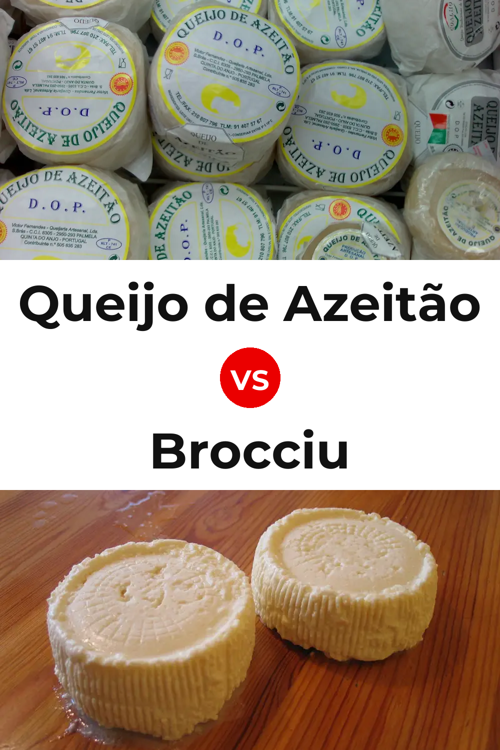 Queijo de Azeitão vs Brocciu Cheese Pinterest comparison