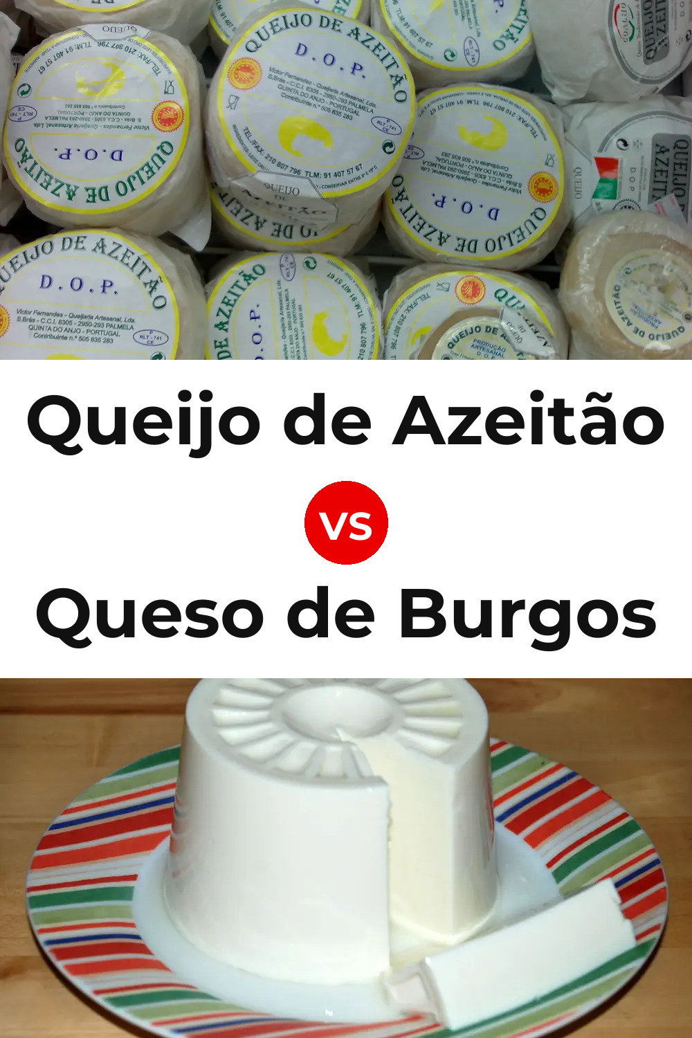 Queijo de Azeitão vs Queso de Burgos Pinterest comparison