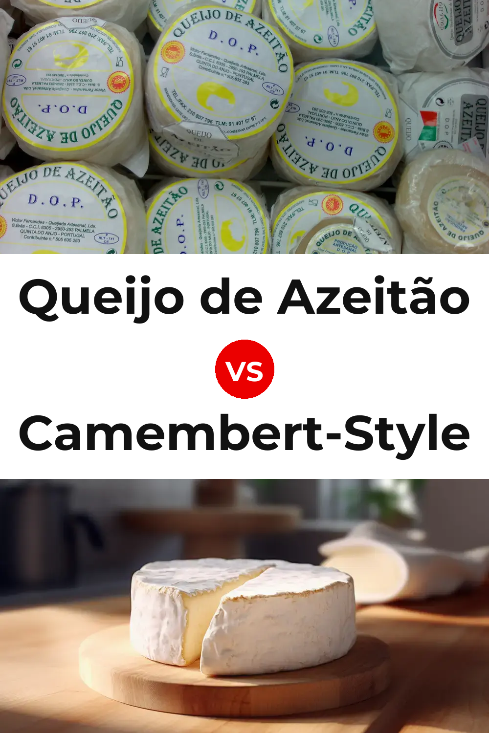 Queijo de Azeitão vs Camembert-Style Cheese Pinterest comparison
