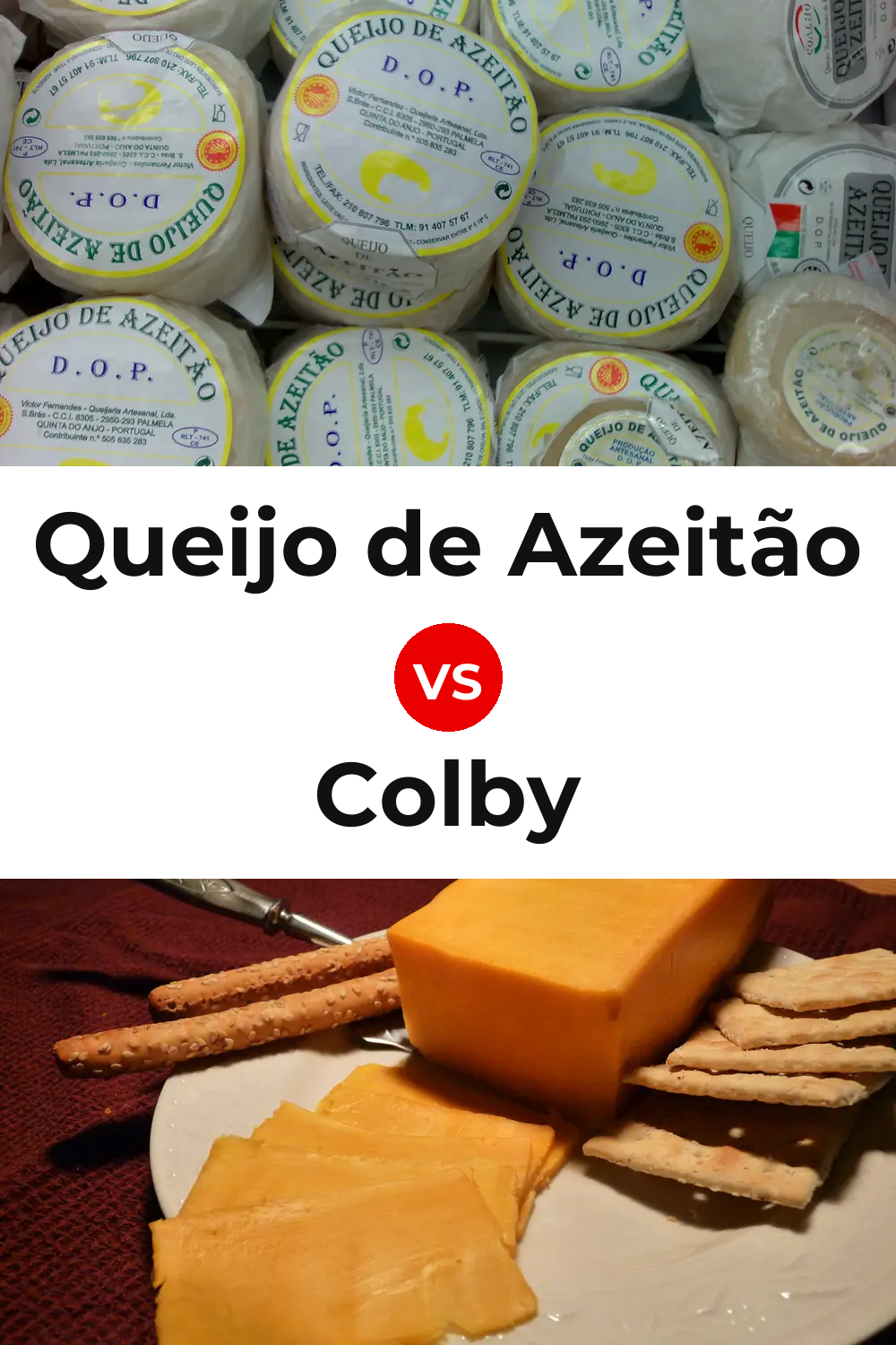 Queijo de Azeitão vs Colby Cheese Pinterest comparison