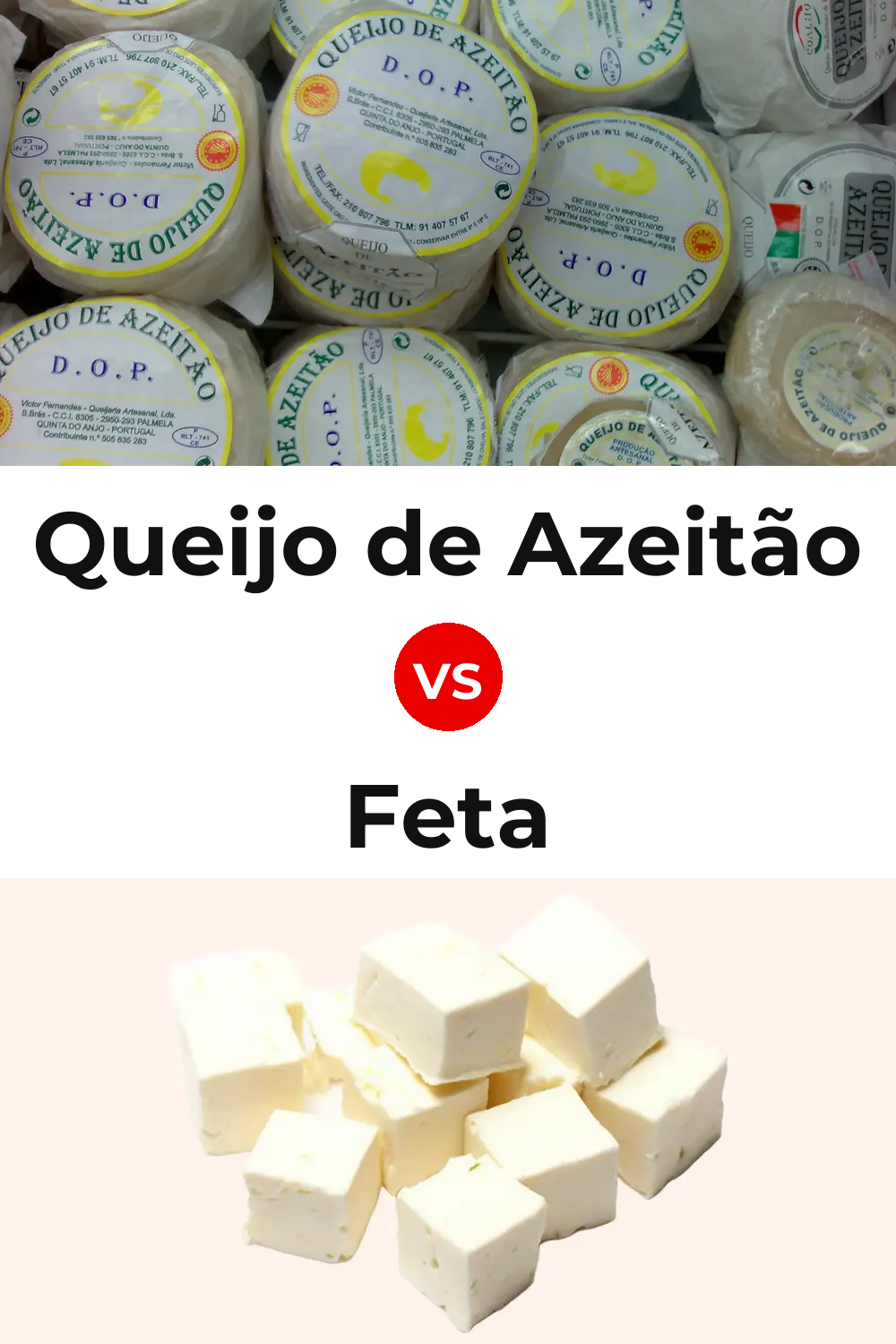 Queijo de Azeitão vs Feta Cheese Pinterest comparison