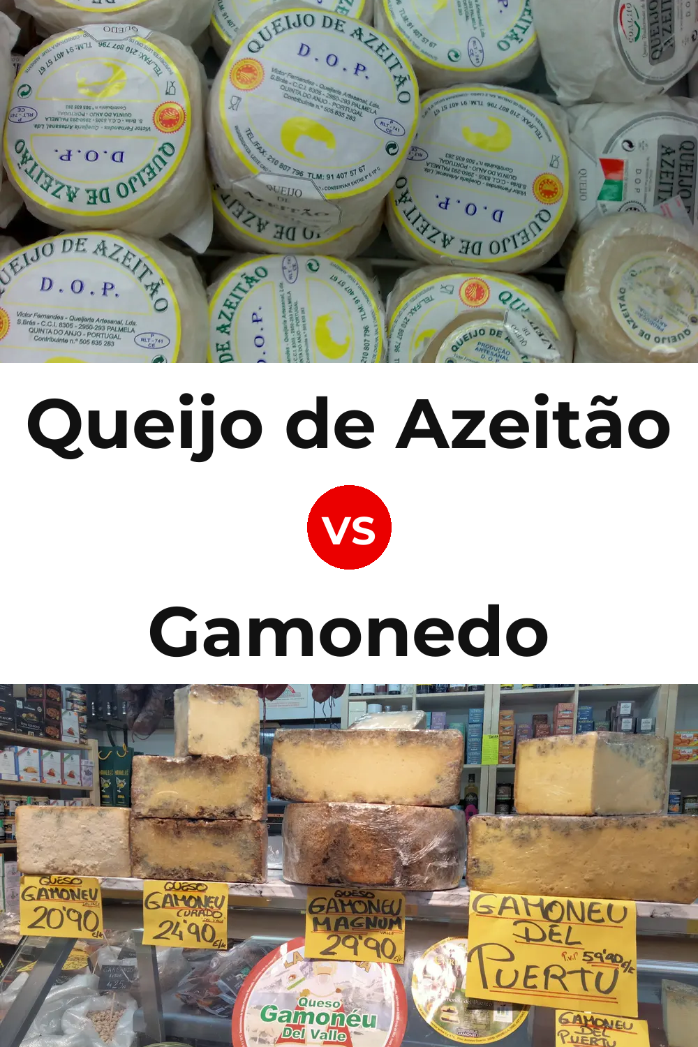 Queijo de Azeitão vs Gamonedo Cheese Pinterest comparison