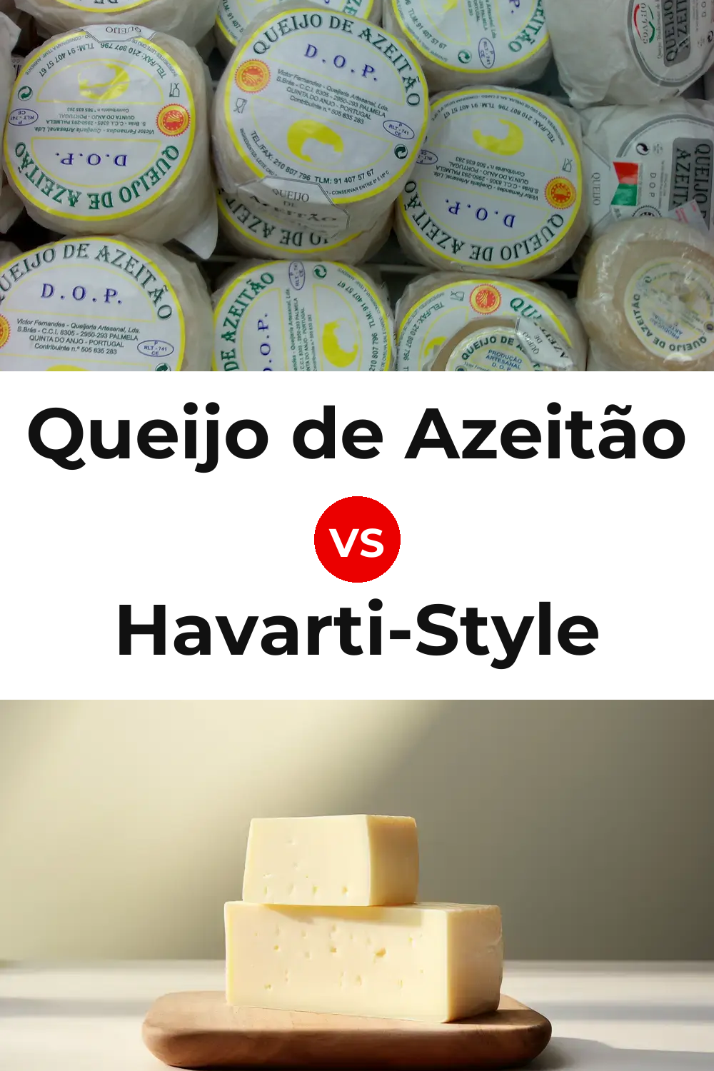 Queijo de Azeitão vs Havarti-Style Cheese Pinterest comparison