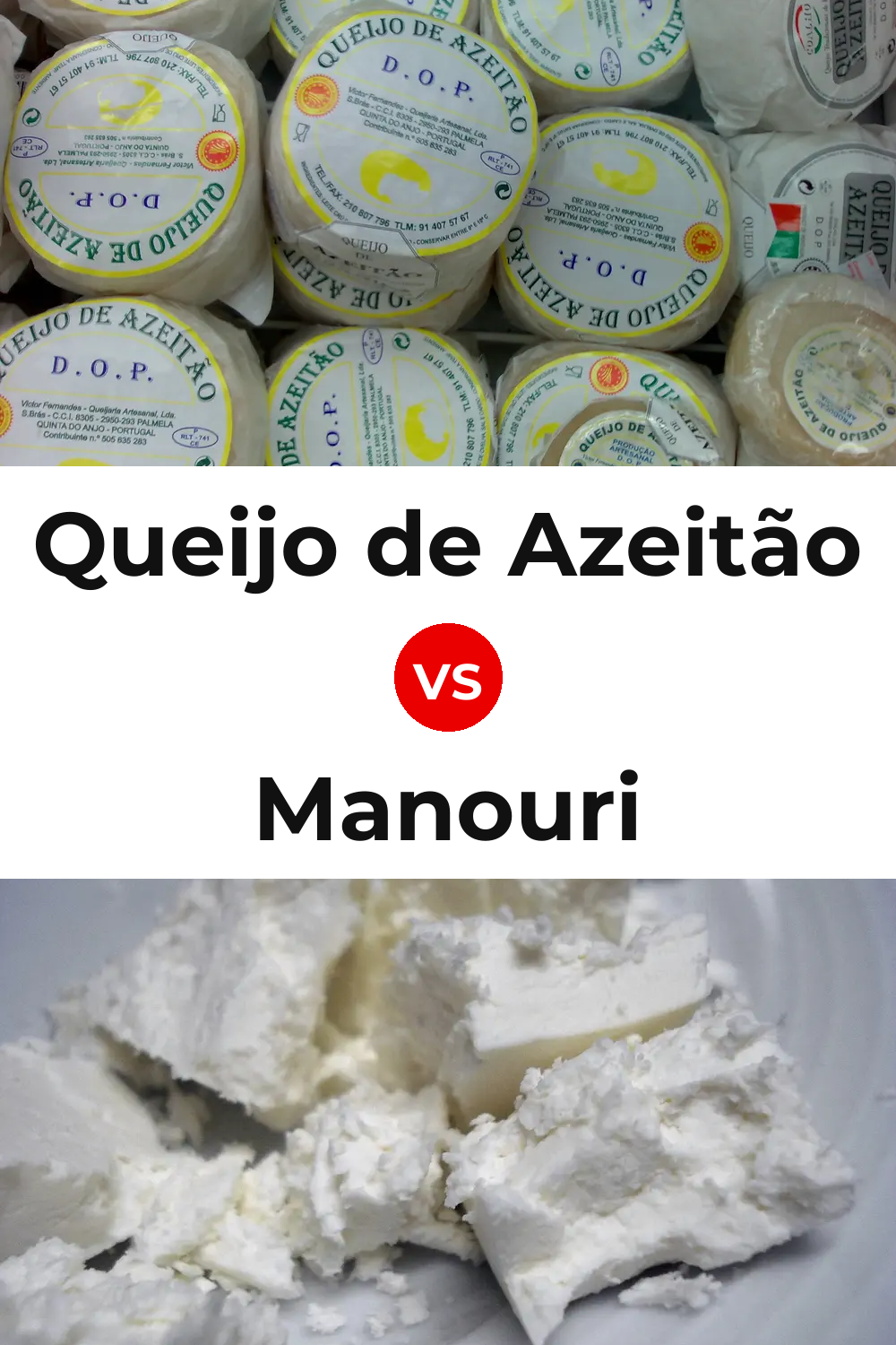 Queijo de Azeitão vs Manouri Cheese Pinterest comparison