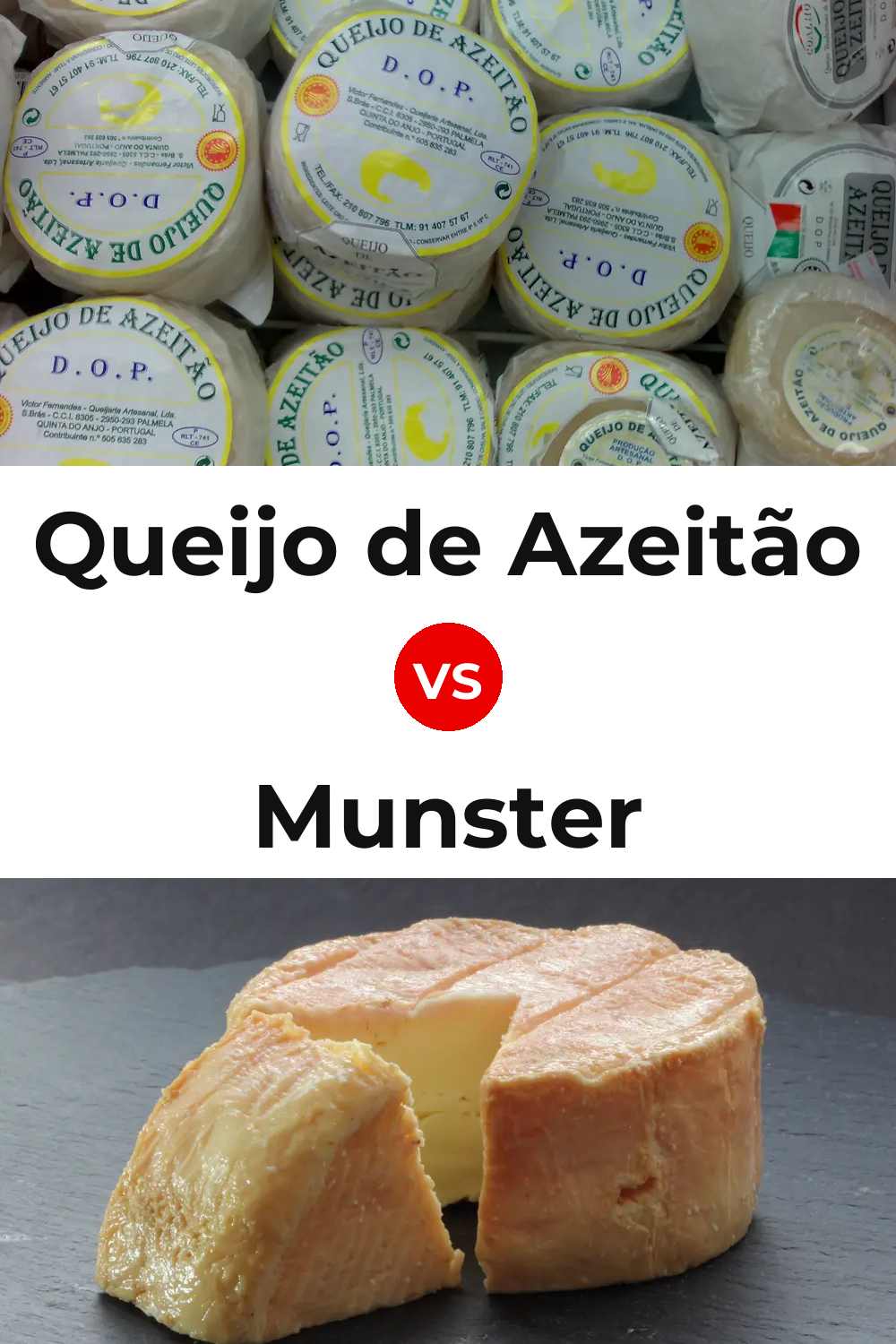 Queijo de Azeitão vs Munster Cheese Pinterest comparison