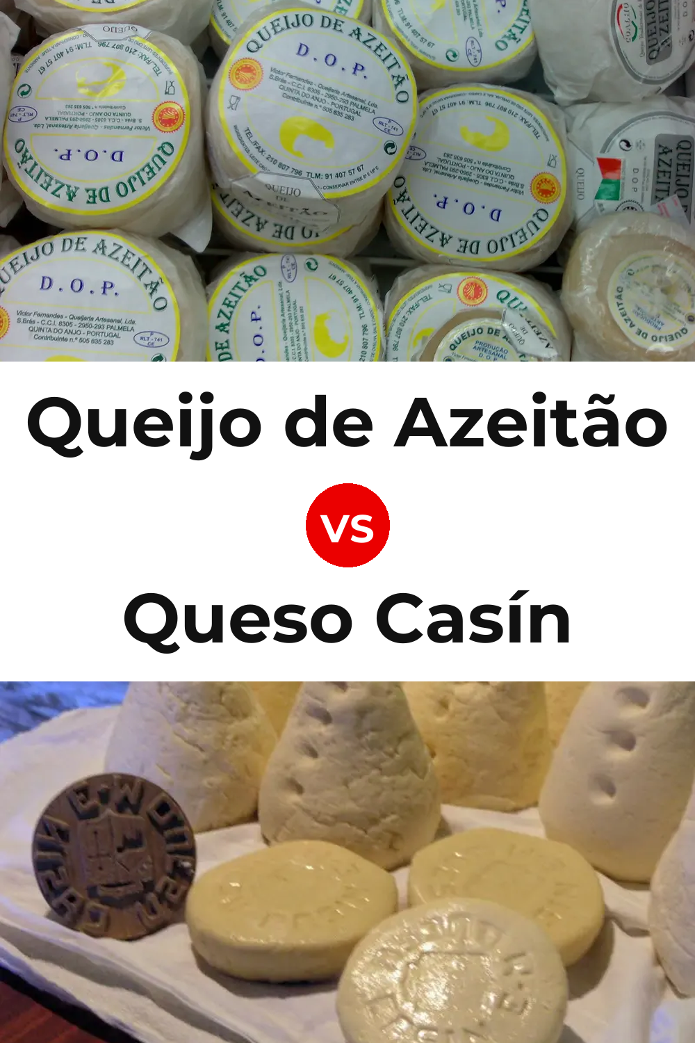 Queijo de Azeitão vs Queso Casín Pinterest comparison