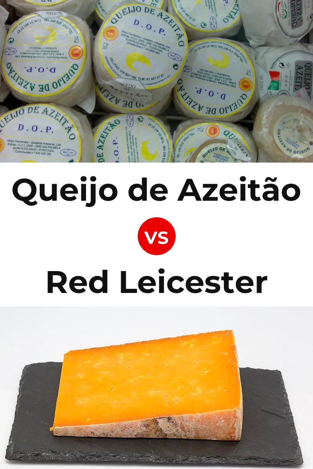 Queijo de Azeitão vs Red Leicester Cheese Pinterest comparison