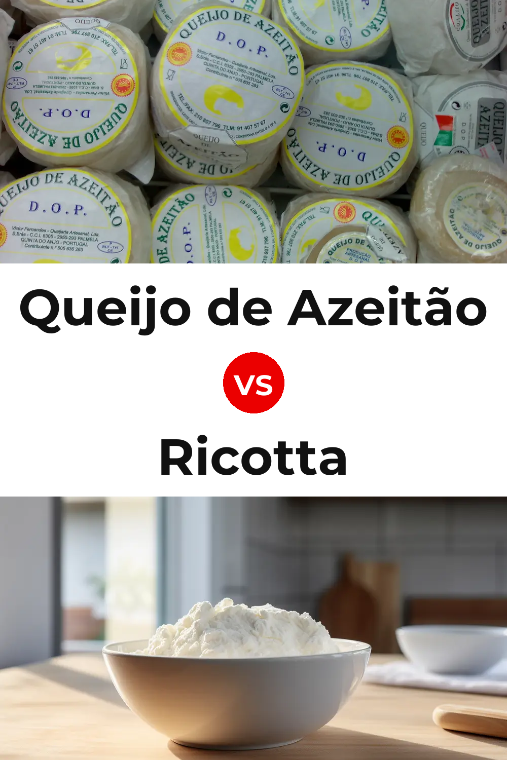 Queijo de Azeitão vs Ricotta Cheese Pinterest comparison