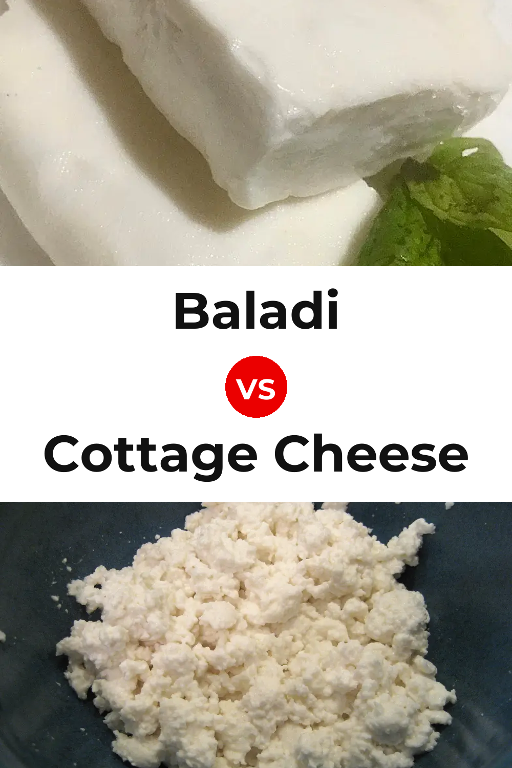 Baladi Cheese vs Cottage Cheese Pinterest comparison