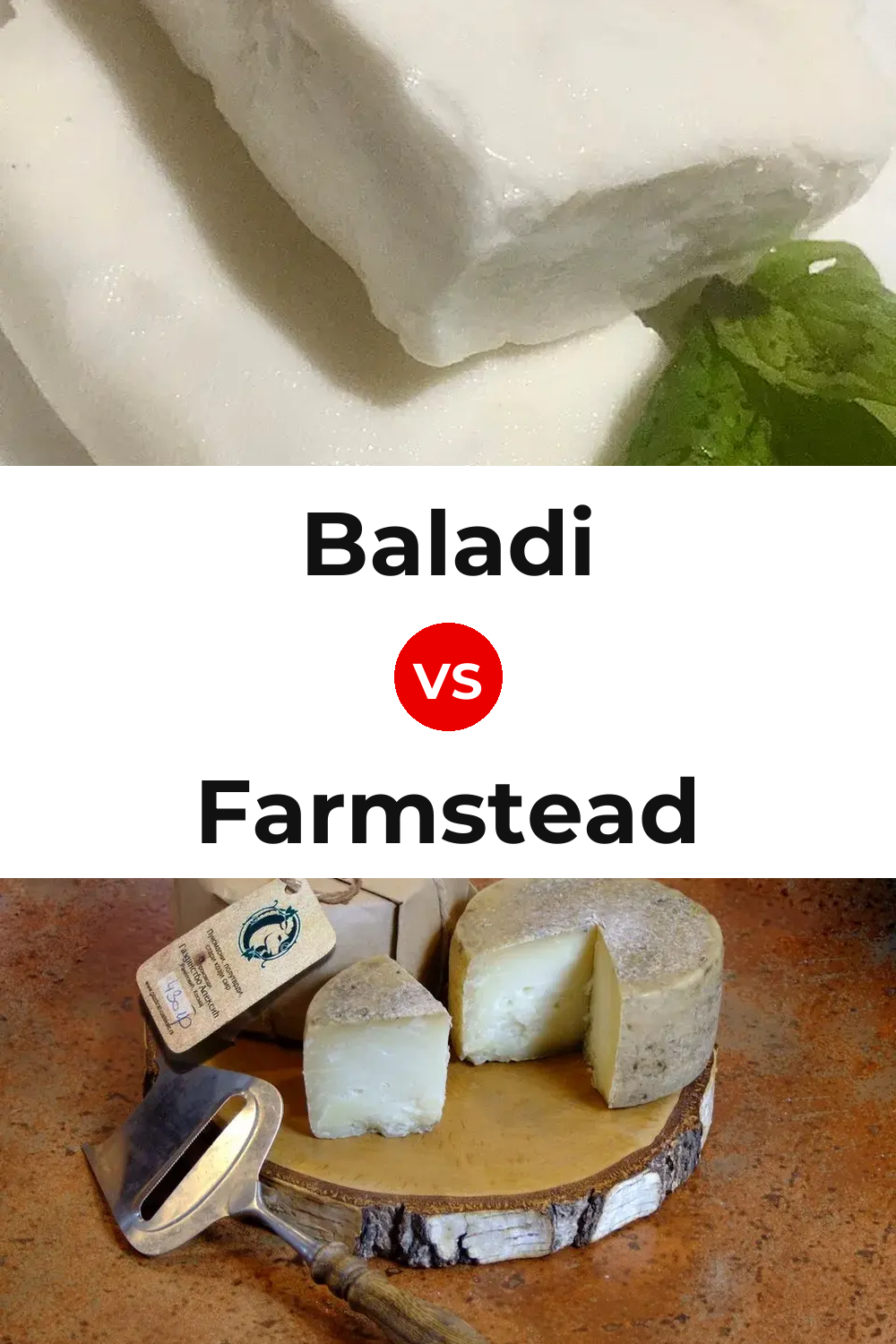 Baladi Cheese vs Farmstead Cheese Pinterest comparison
