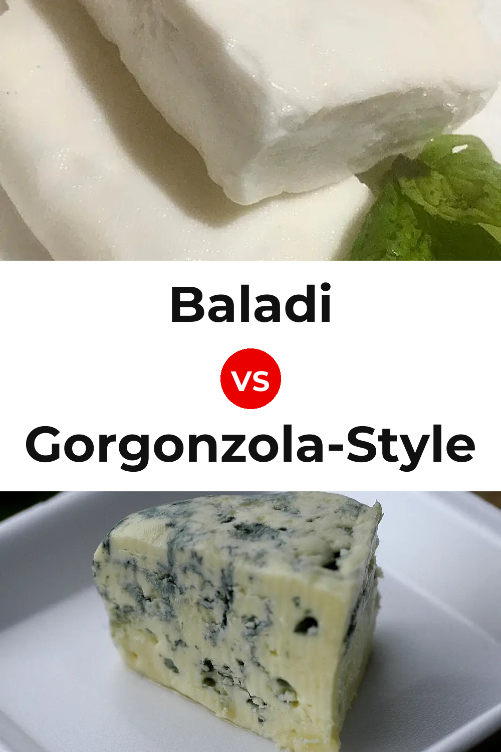 Baladi Cheese vs Gorgonzola-Style Cheese Pinterest comparison