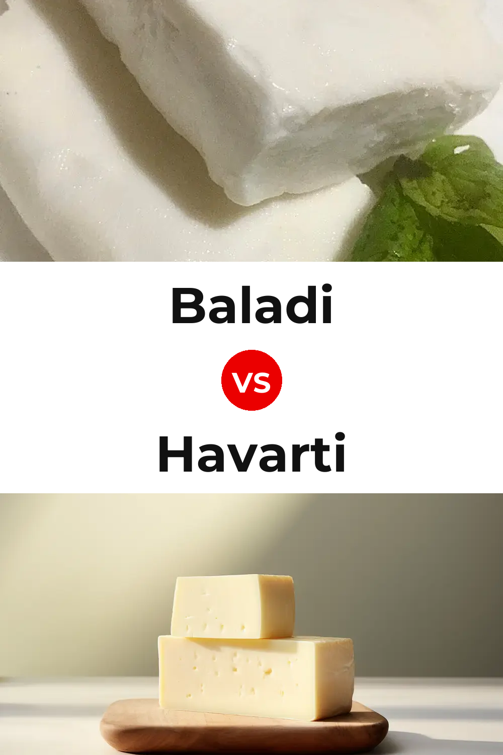 Baladi Cheese vs Havarti Cheese Pinterest comparison