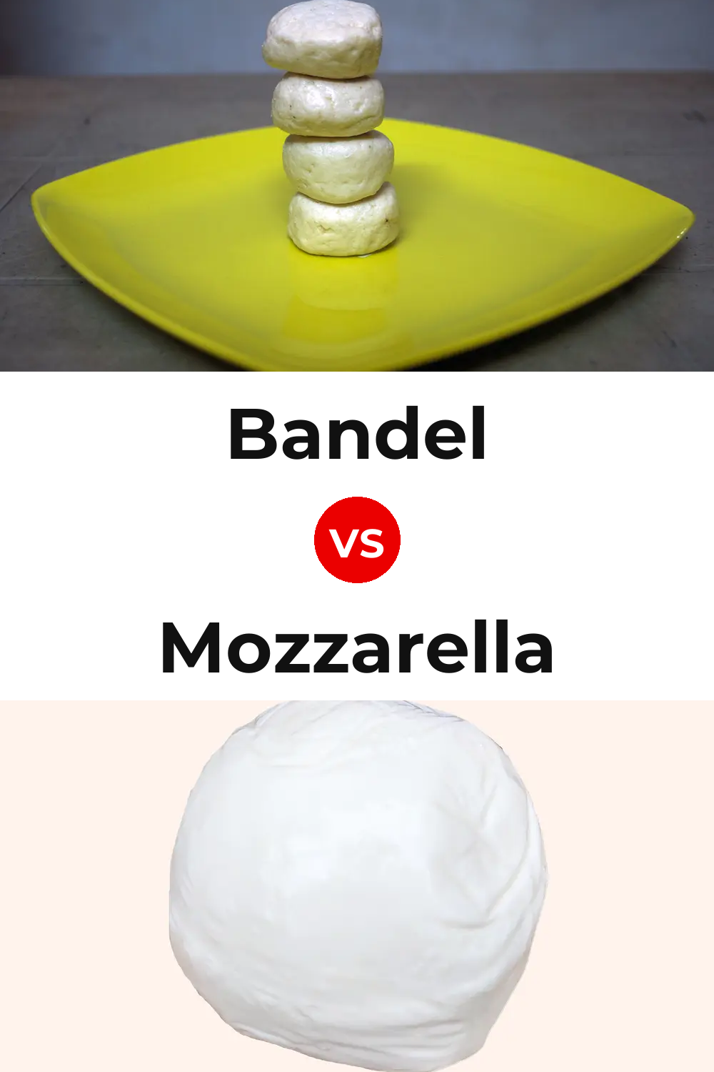 Bandel Cheese vs Mozzarella Cheese Pinterest comparison