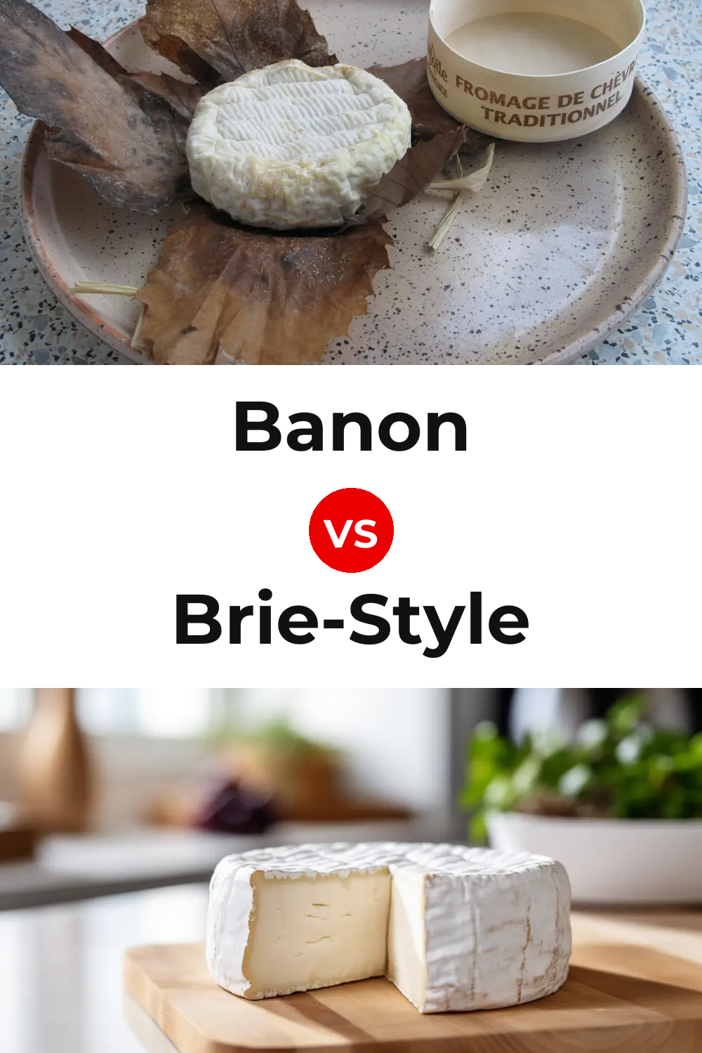 Banon Cheese vs Brie-Style Cheese Pinterest comparison