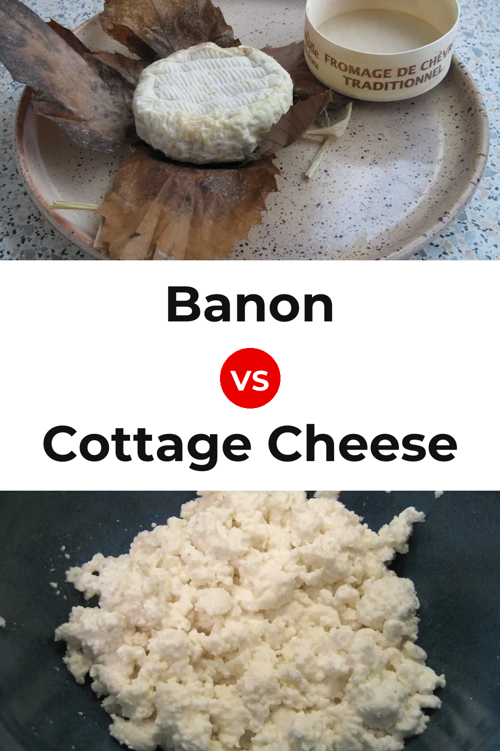Banon Cheese vs Cottage Cheese Pinterest comparison