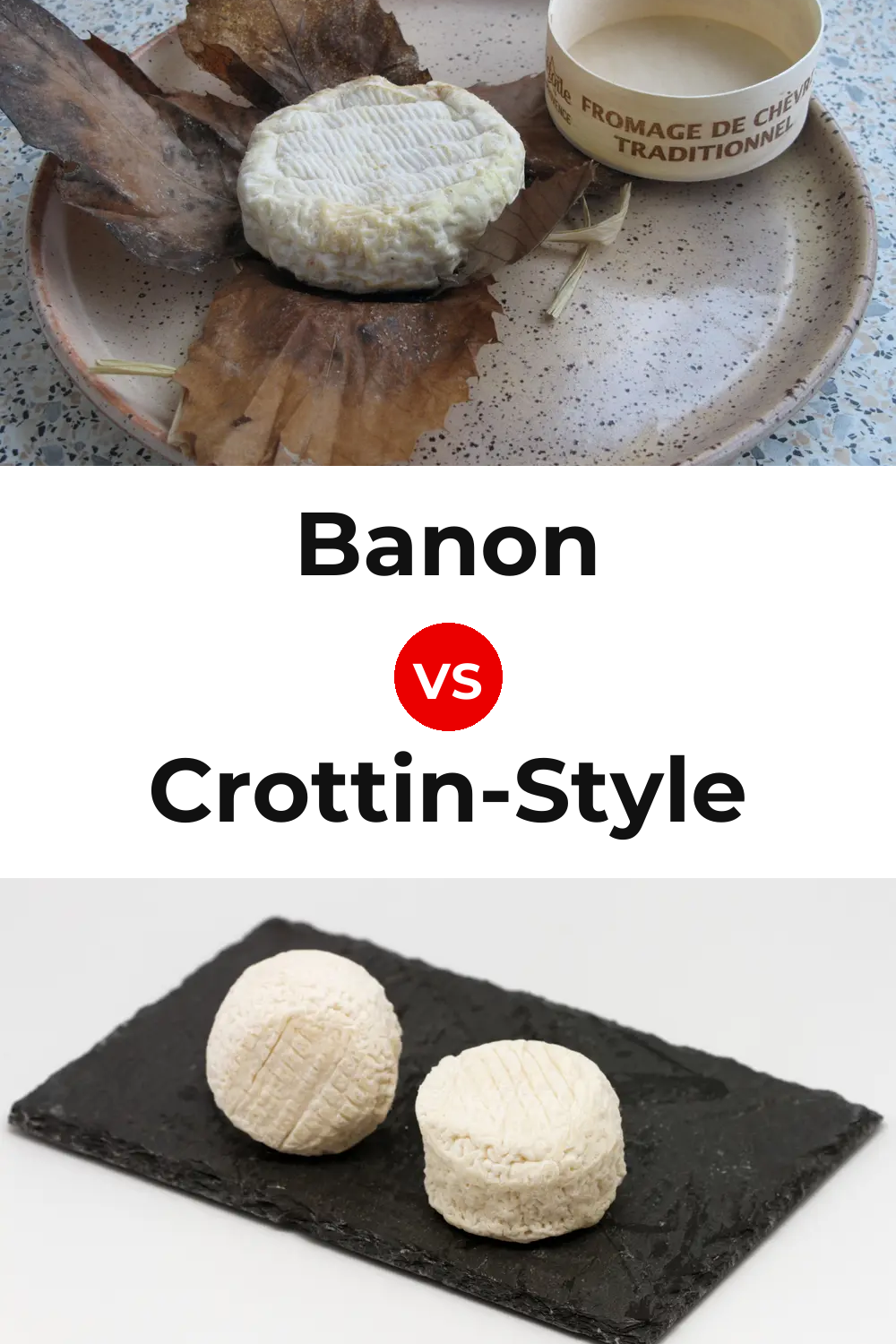 Banon Cheese vs Crottin-Style Cheese Pinterest comparison