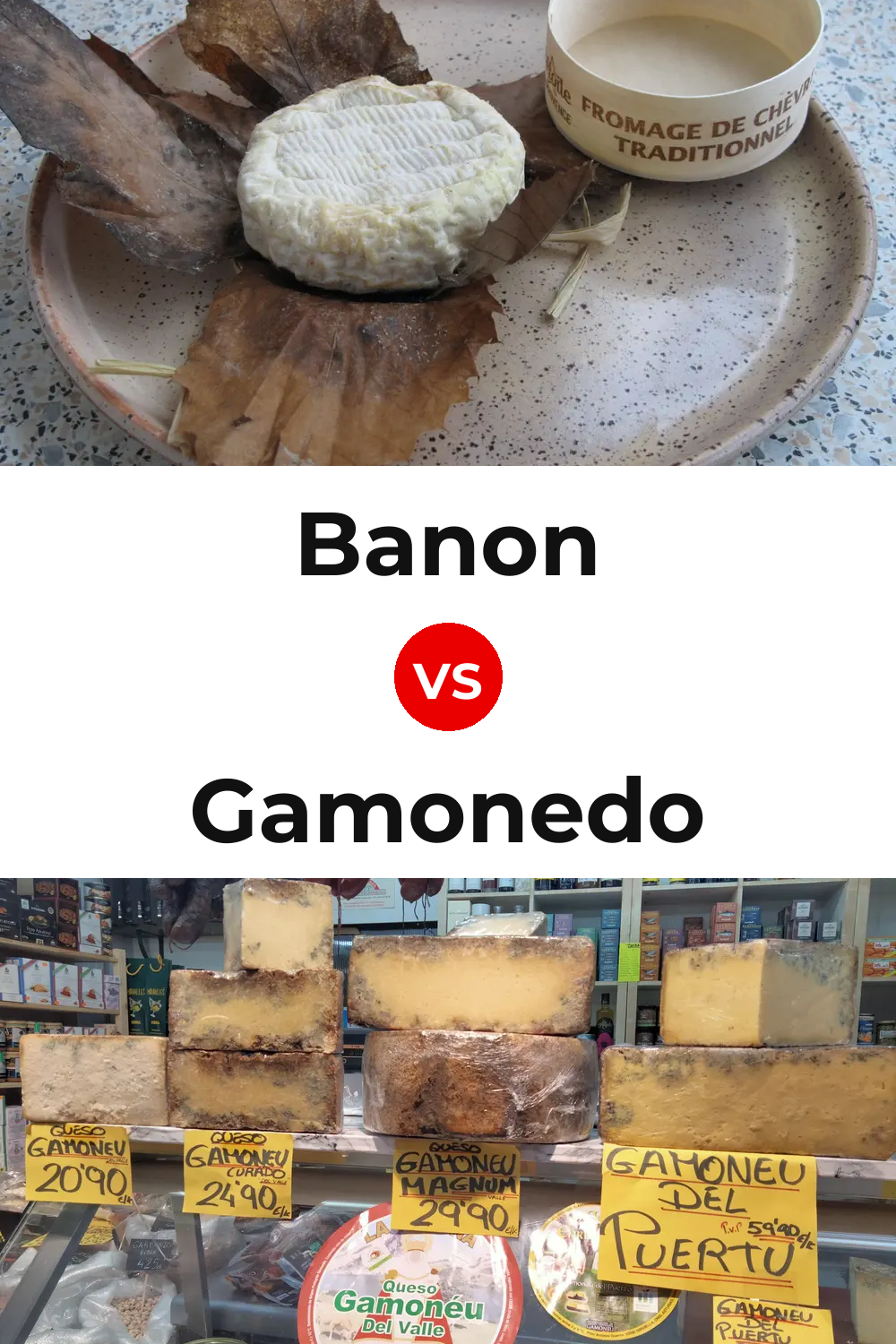 Banon Cheese vs Gamonedo Cheese Pinterest comparison