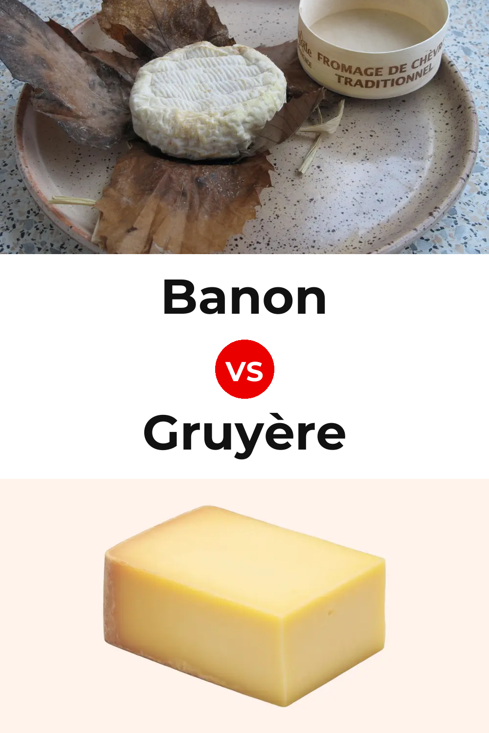 Banon Cheese vs Gruyère Cheese Pinterest comparison