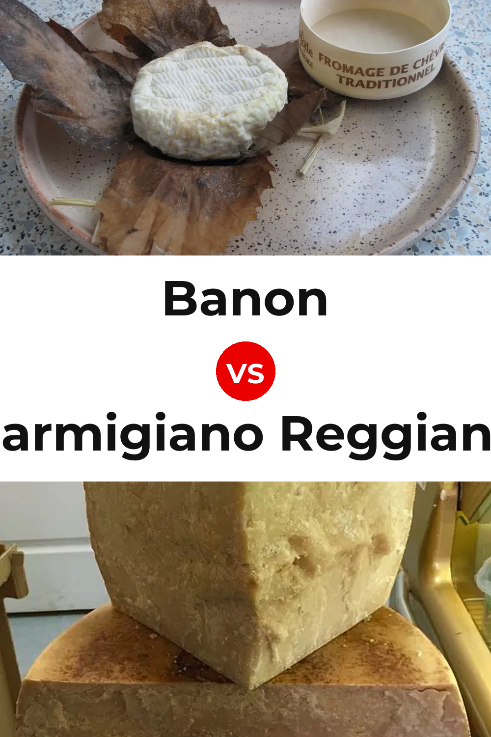 Banon Cheese vs Parmigiano Reggiano Cheese Pinterest comparison