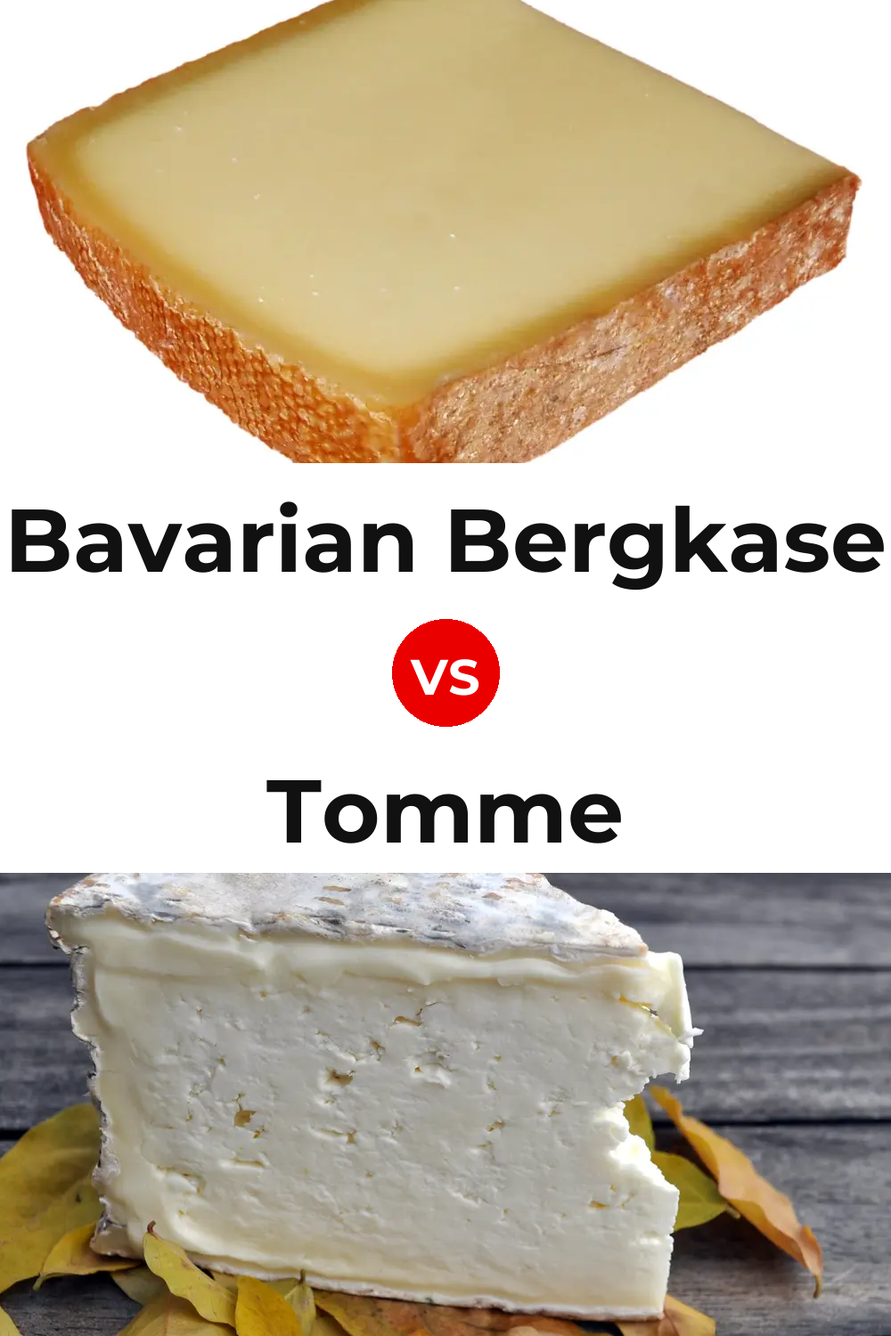 Bavarian Bergkase Cheese vs Tomme Cheese Pinterest comparison
