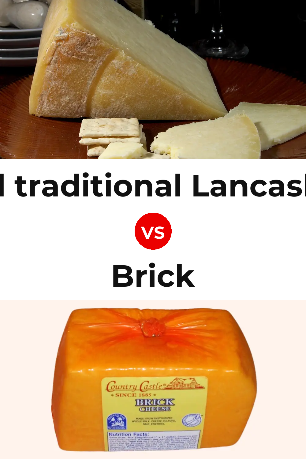 Beacon Fell traditional Lancashire cheese vs Brick Cheese Pinterest comparison