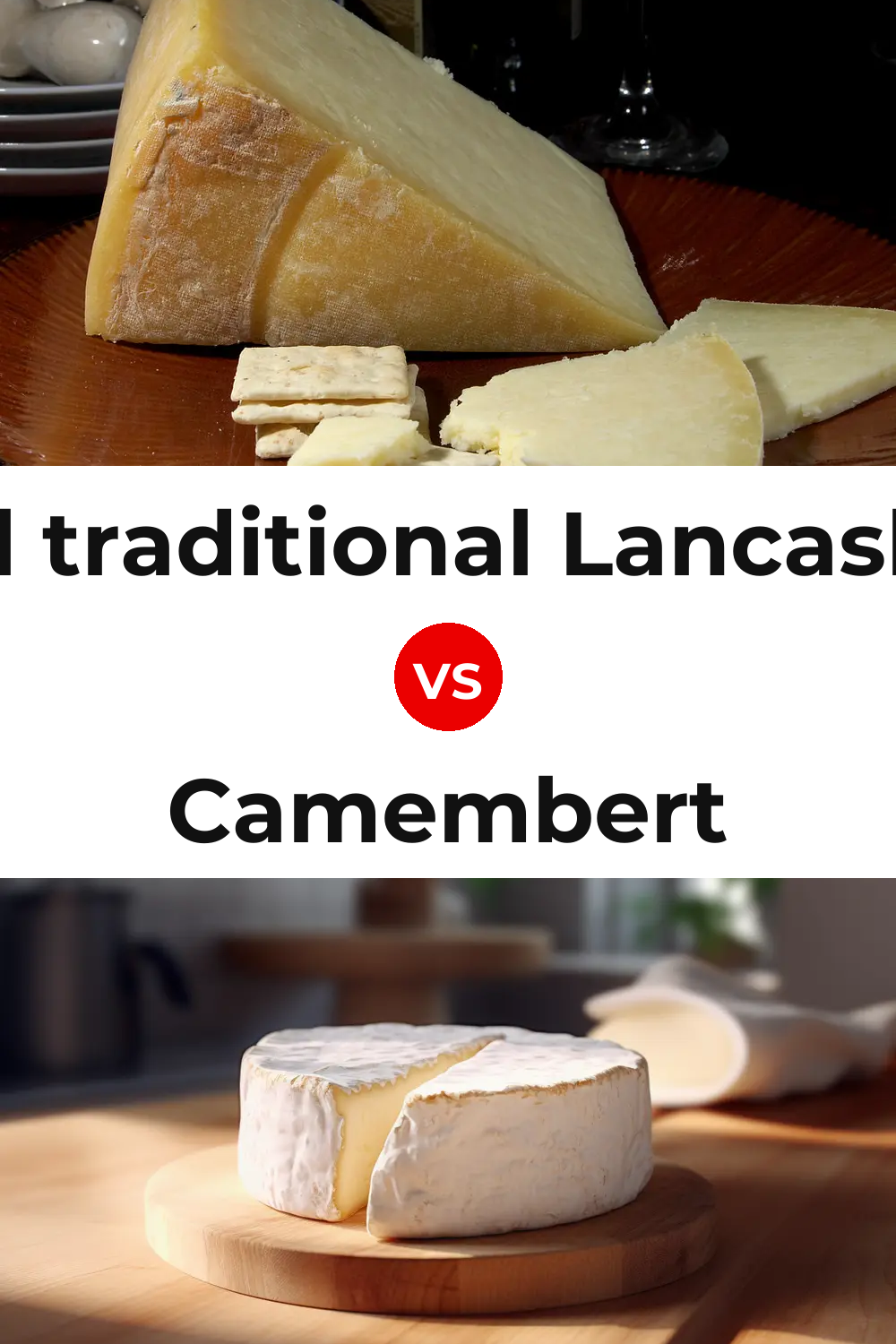 Beacon Fell traditional Lancashire cheese vs Camembert Cheese Pinterest comparison