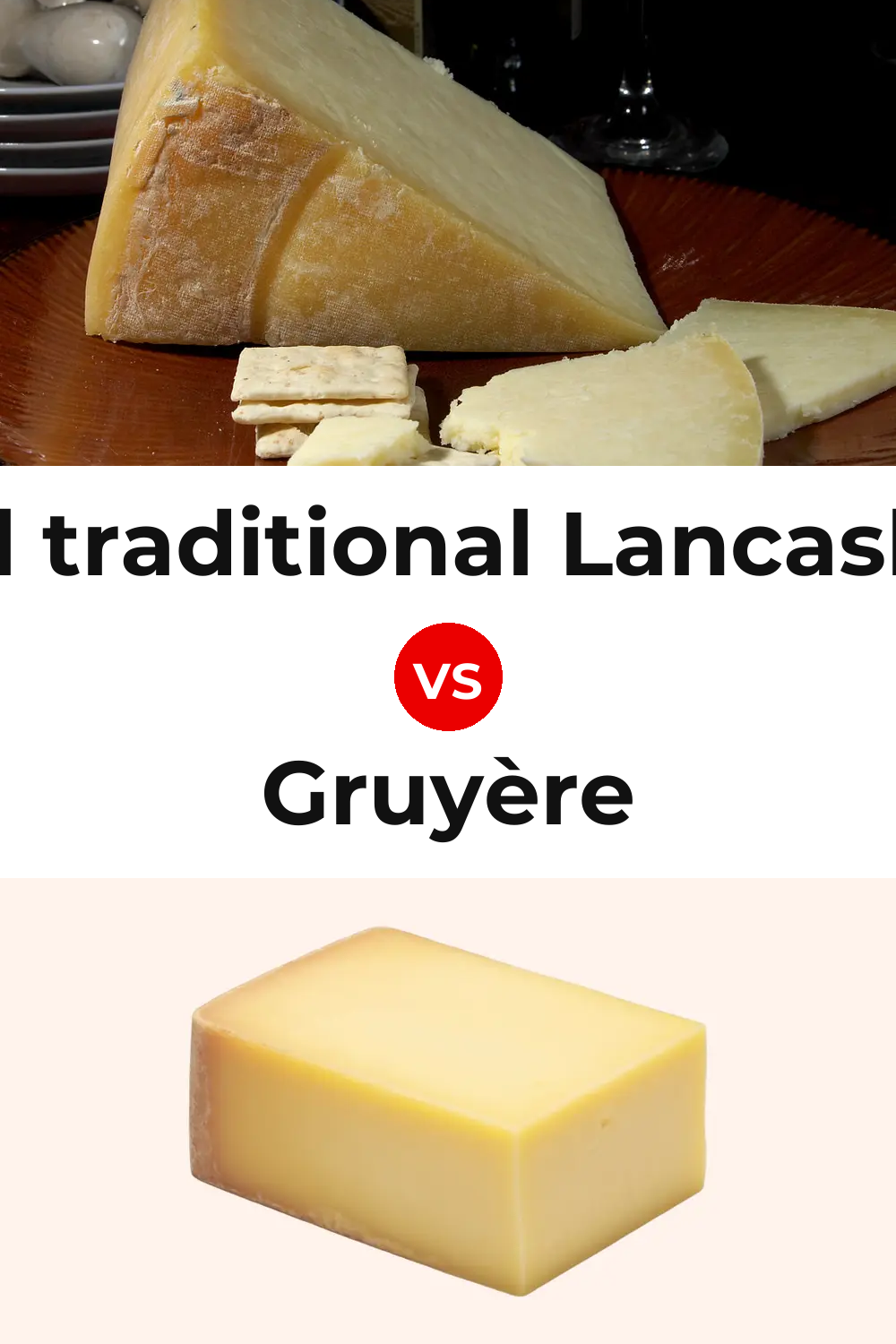Beacon Fell traditional Lancashire cheese vs Gruyère Cheese Pinterest comparison