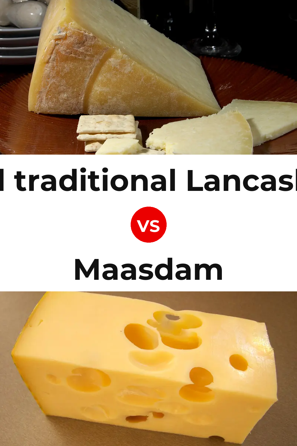 Beacon Fell traditional Lancashire cheese vs Maasdam Cheese Pinterest comparison