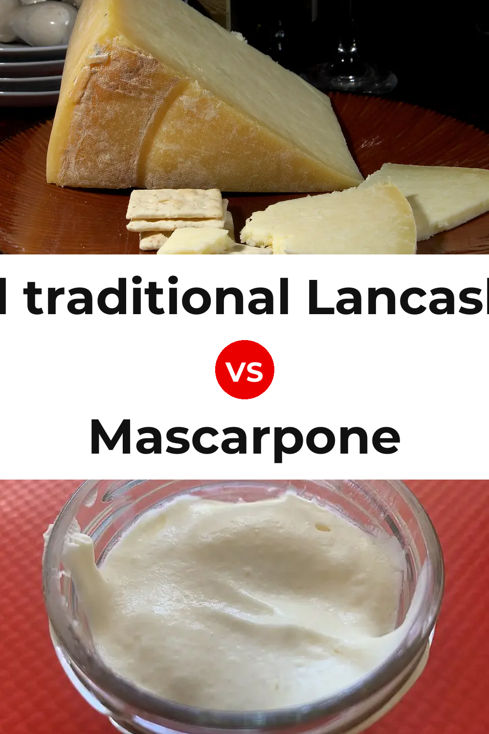 Beacon Fell traditional Lancashire cheese vs Mascarpone Cheese Pinterest comparison