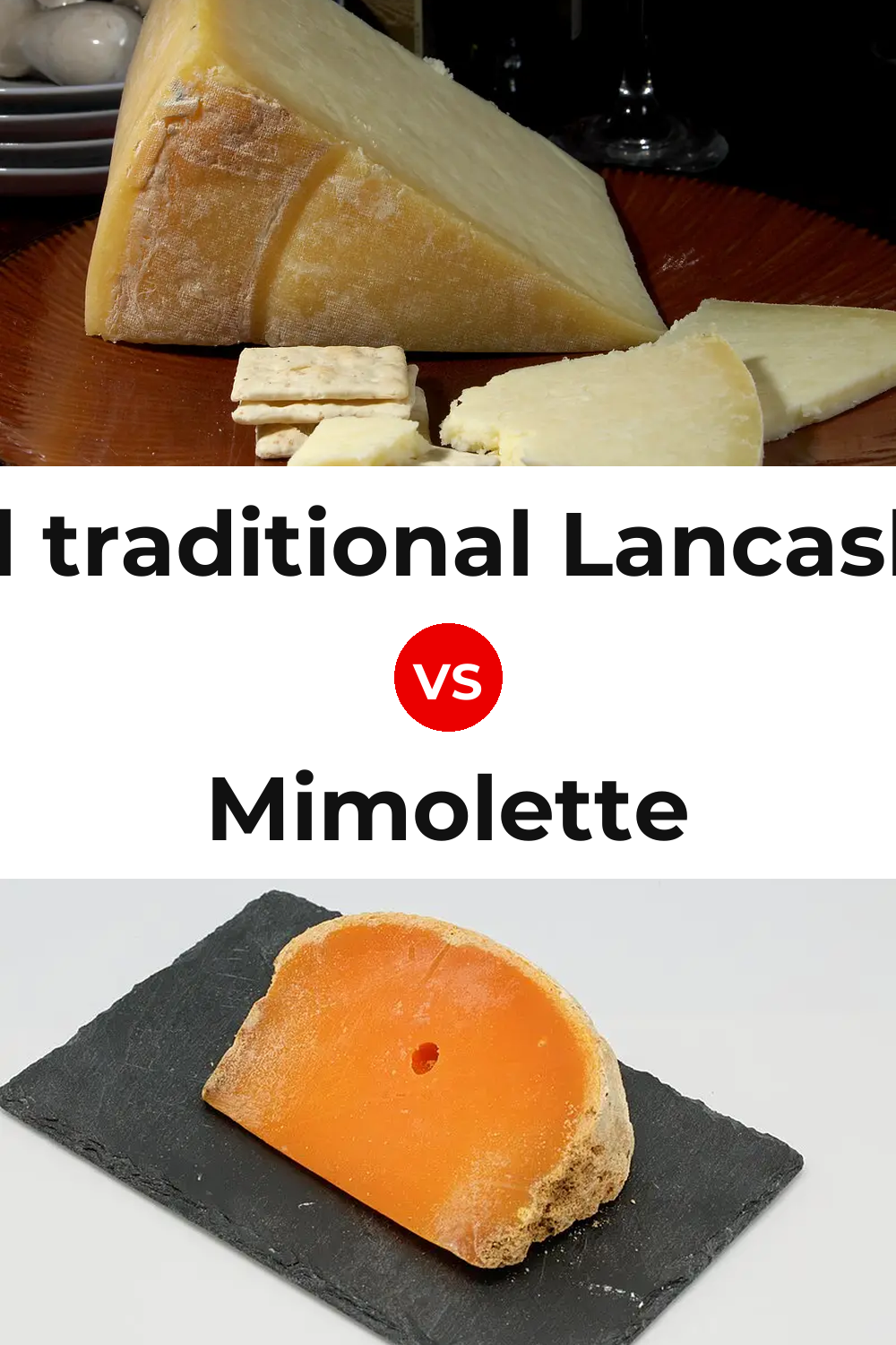 Beacon Fell traditional Lancashire cheese vs Mimolette Cheese Pinterest comparison