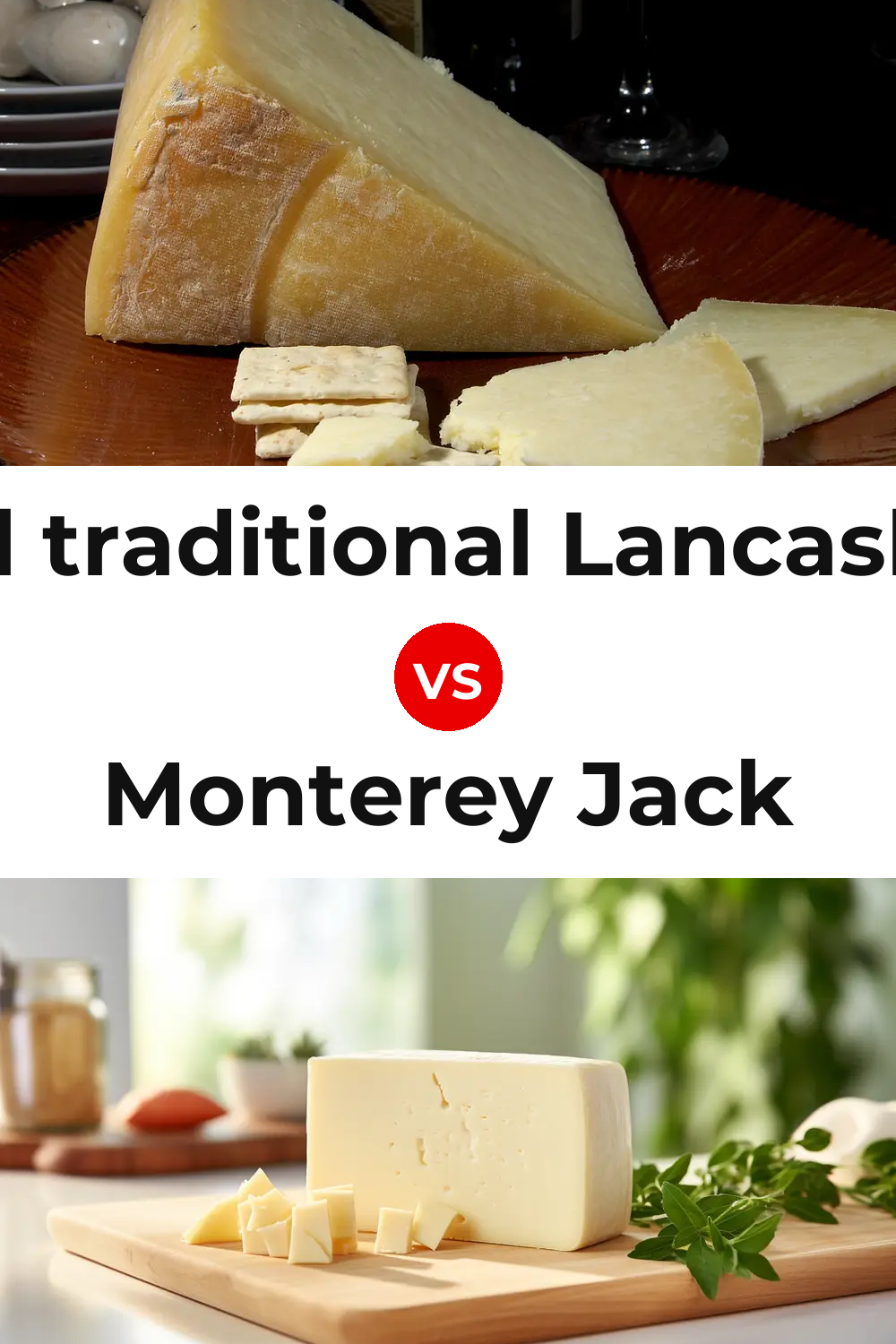 Beacon Fell traditional Lancashire cheese vs Monterey Jack Cheese Pinterest comparison
