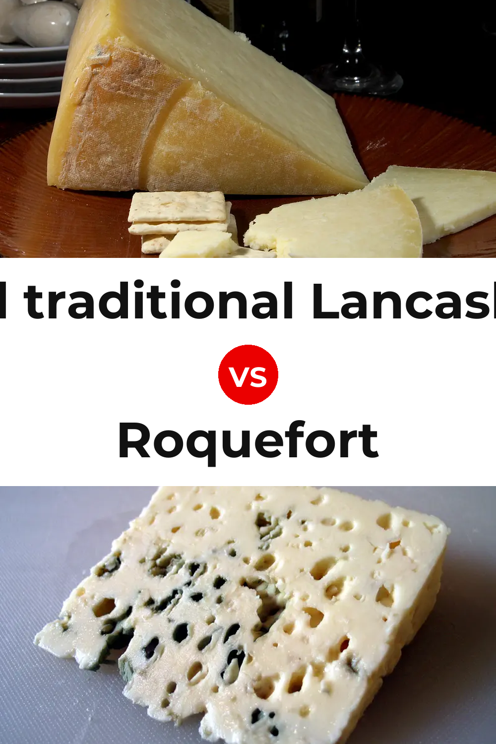 Beacon Fell traditional Lancashire cheese vs Roquefort Cheese Pinterest comparison