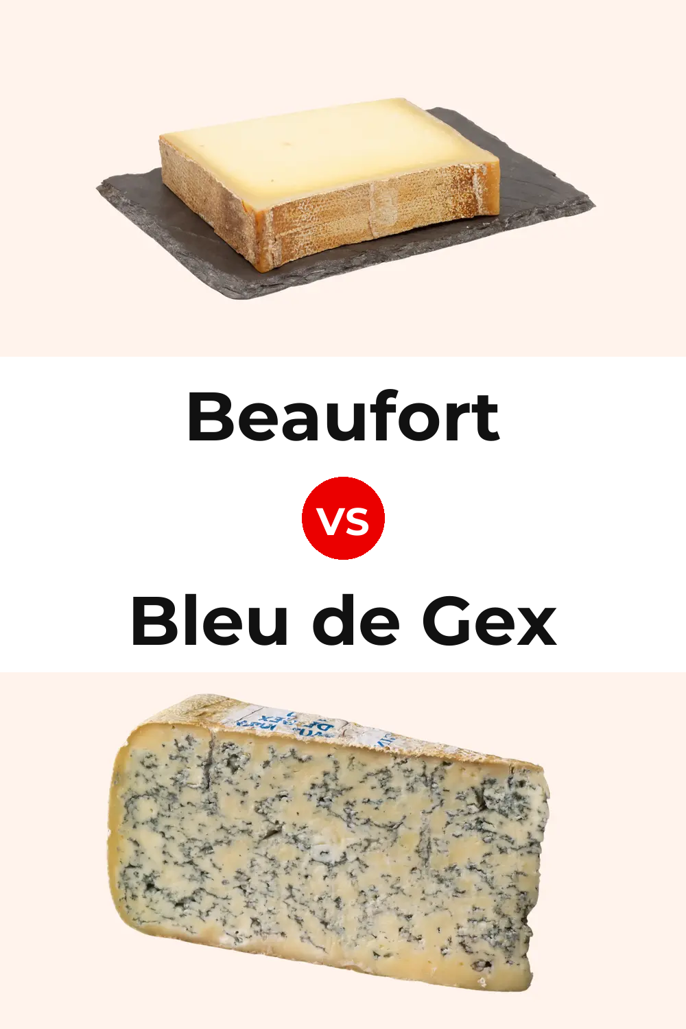Beaufort Cheese vs Bleu de Gex Cheese Pinterest comparison