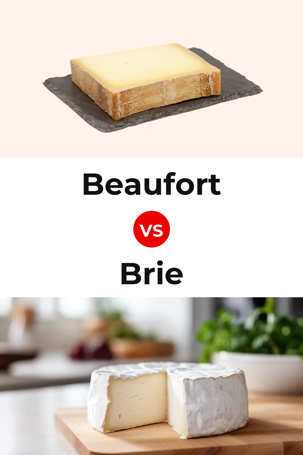 Beaufort Cheese vs Brie Cheese Pinterest comparison