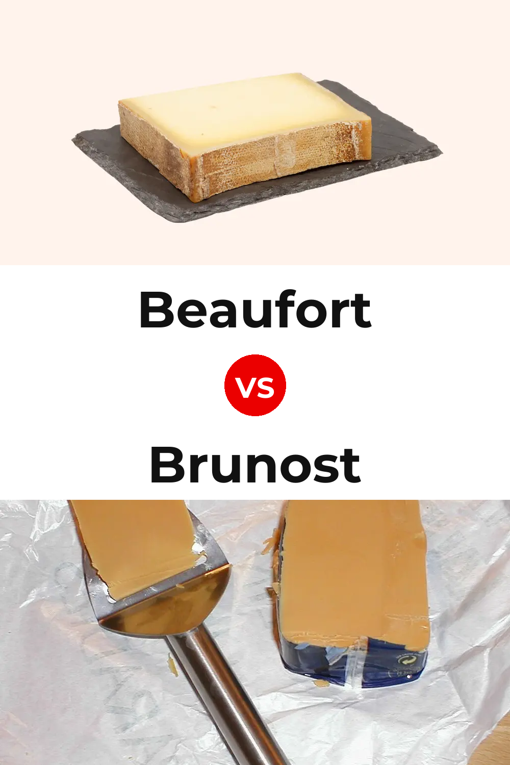 Beaufort Cheese vs Brunost Cheese Pinterest comparison