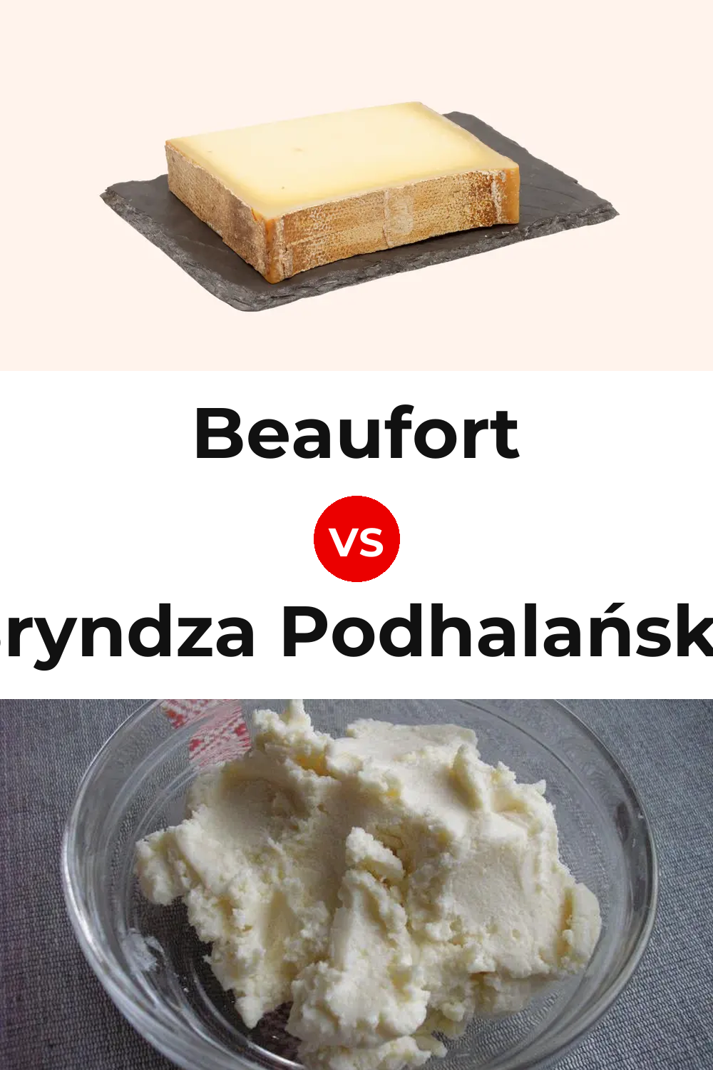 Beaufort Cheese vs Bryndza Podhalańska Cheese Pinterest comparison
