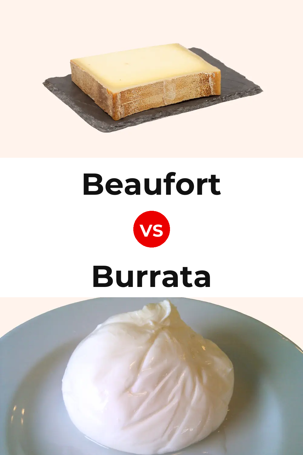Beaufort Cheese vs Burrata Cheese Pinterest comparison