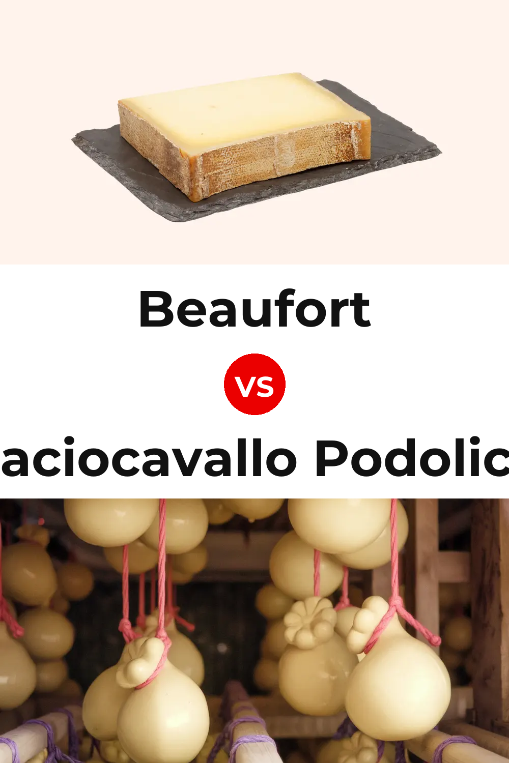 Beaufort Cheese vs Caciocavallo Podolico Cheese Pinterest comparison