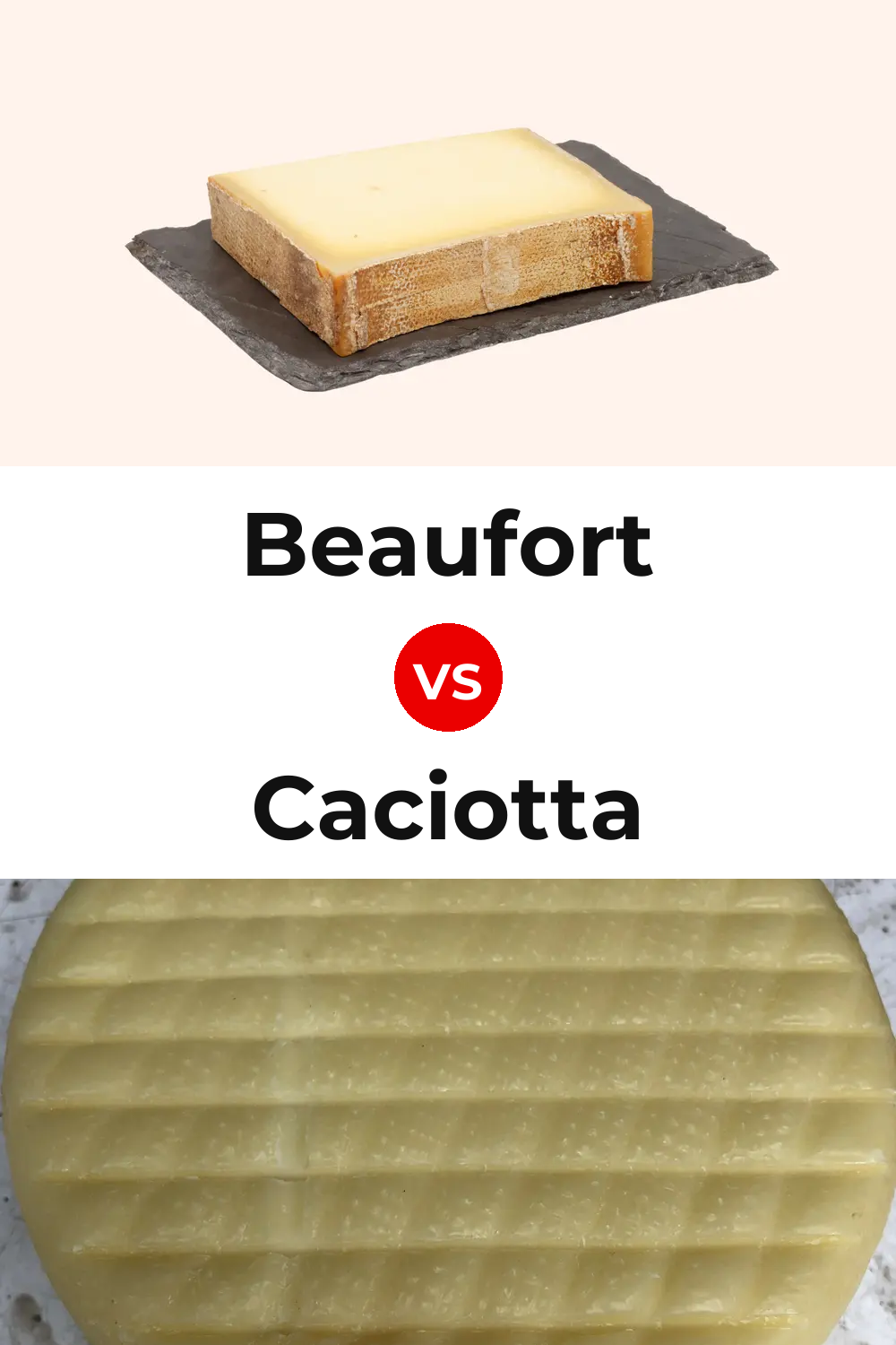 Beaufort Cheese vs Caciotta Cheese Pinterest comparison