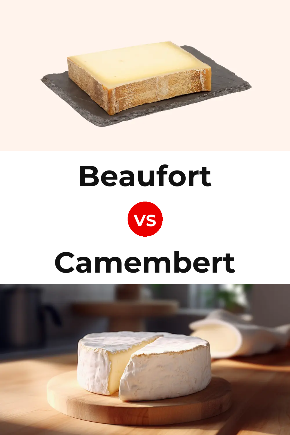 Beaufort Cheese vs Camembert Cheese Pinterest comparison