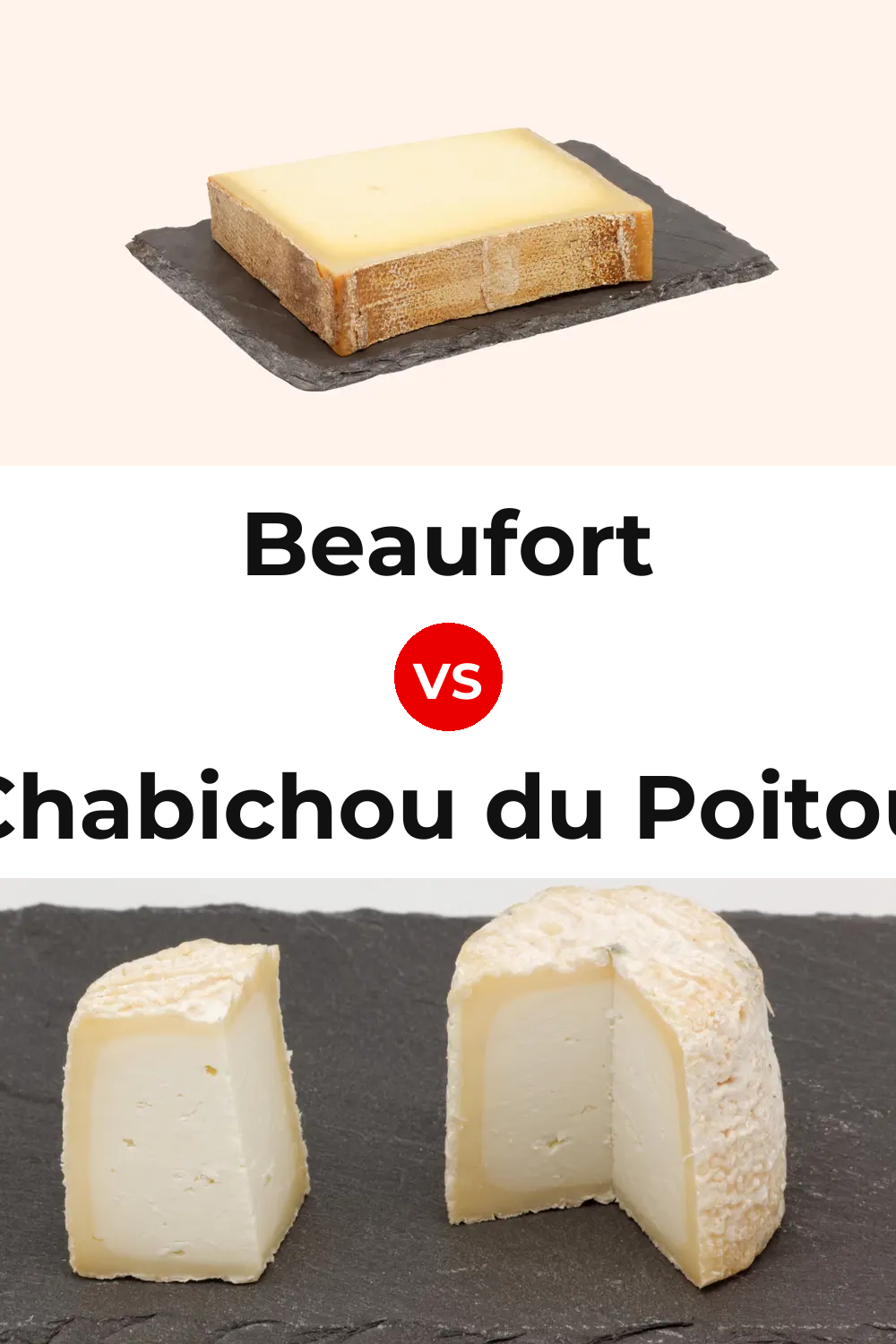 Beaufort Cheese vs Chabichou du Poitou Cheese Pinterest comparison