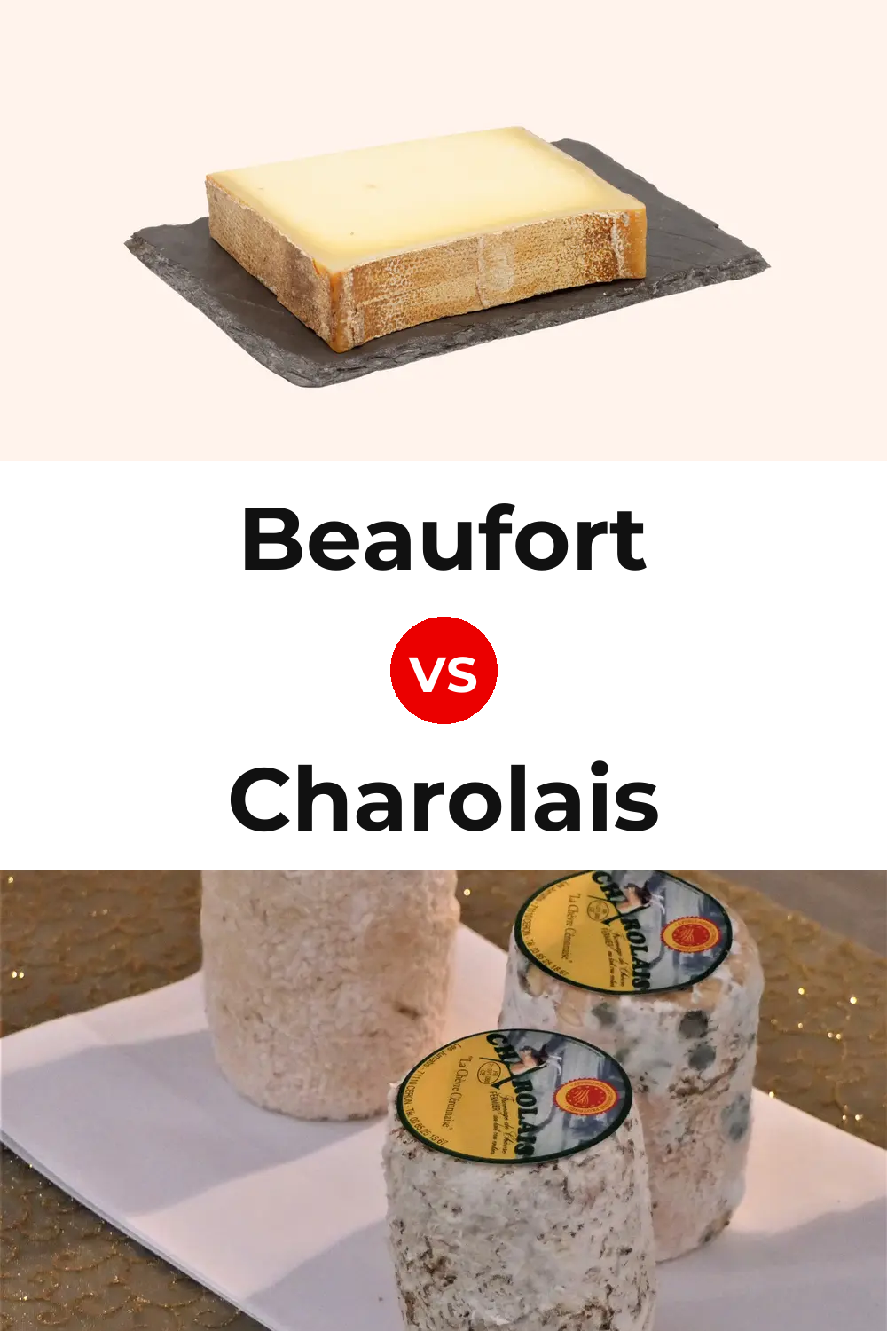 Beaufort Cheese vs Charolais Cheese Pinterest comparison