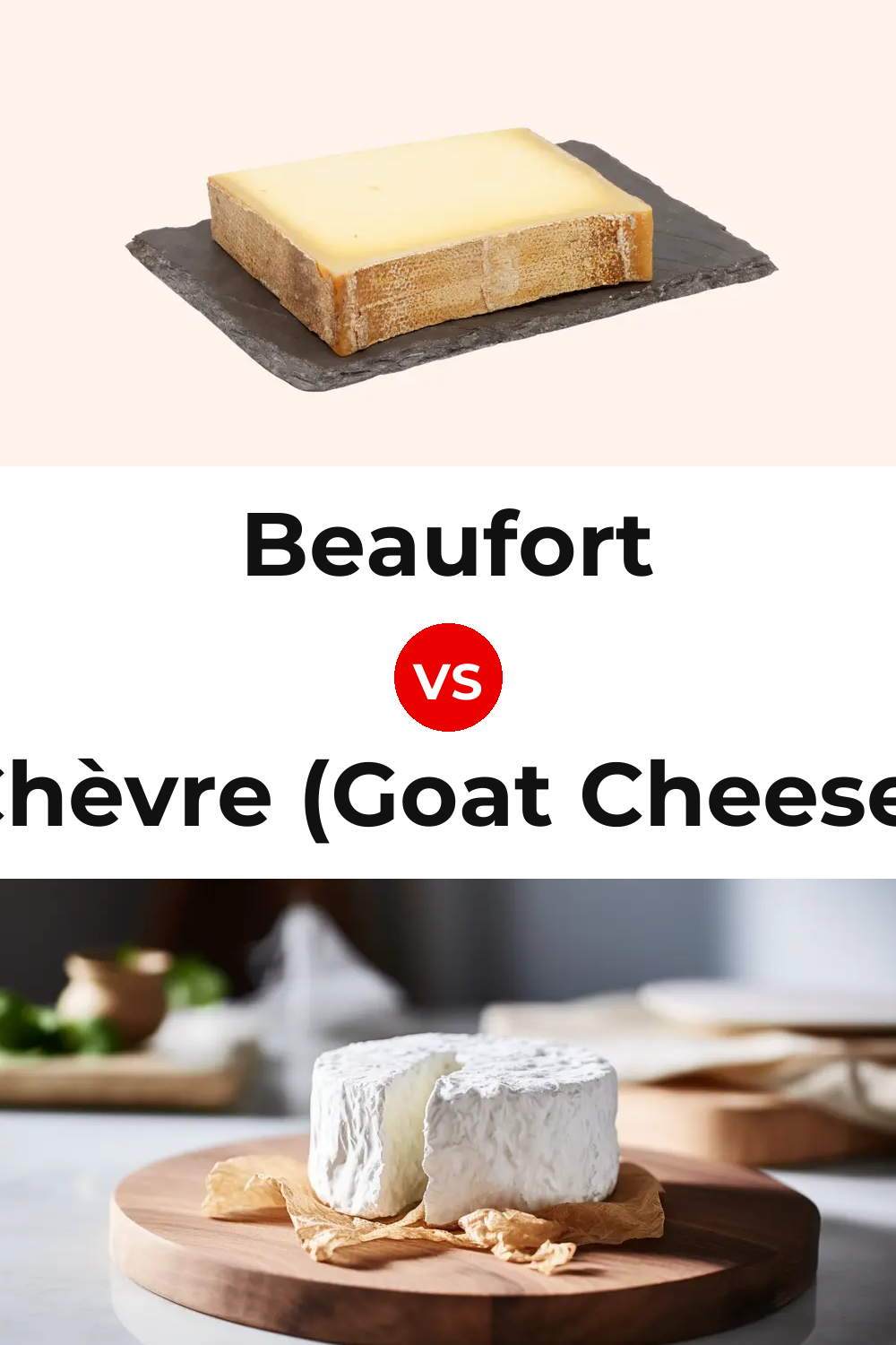 Beaufort Cheese vs Chèvre (Goat Cheese) Pinterest comparison