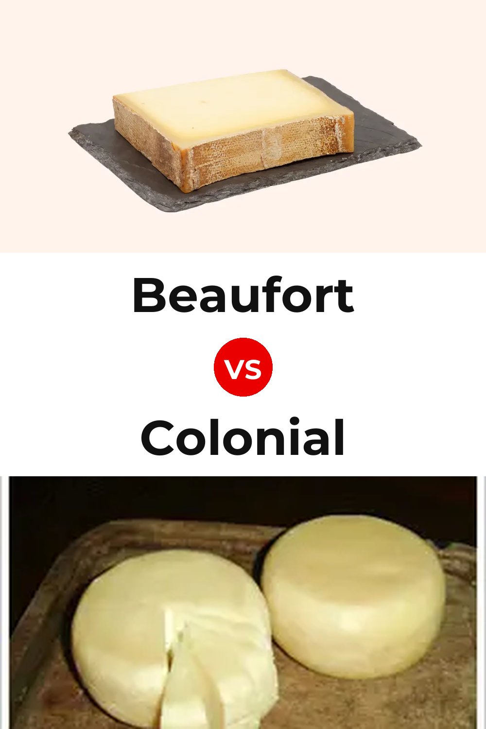 Beaufort Cheese vs Colonial Cheese Pinterest comparison