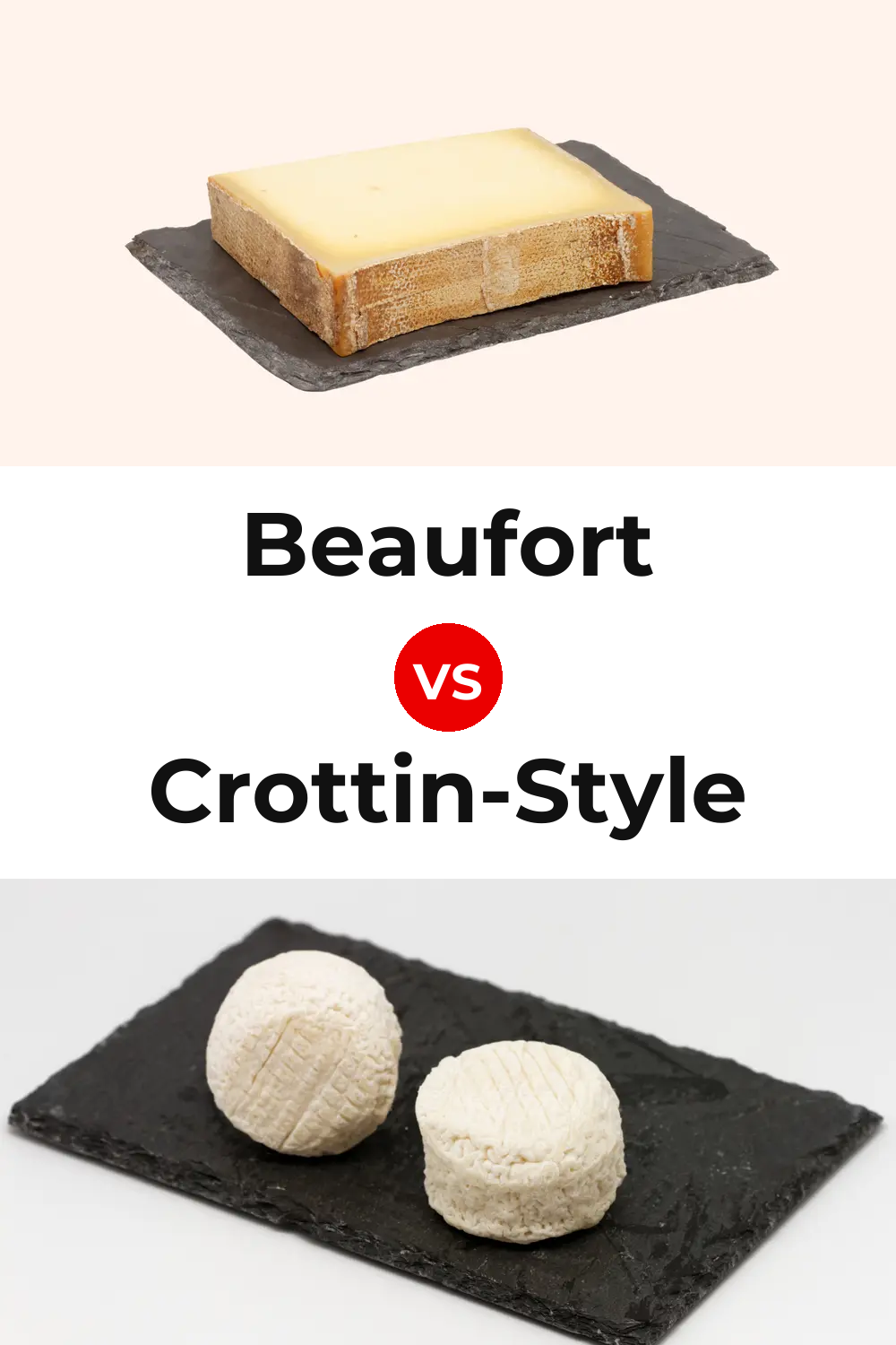 Beaufort Cheese vs Crottin-Style Cheese Pinterest comparison