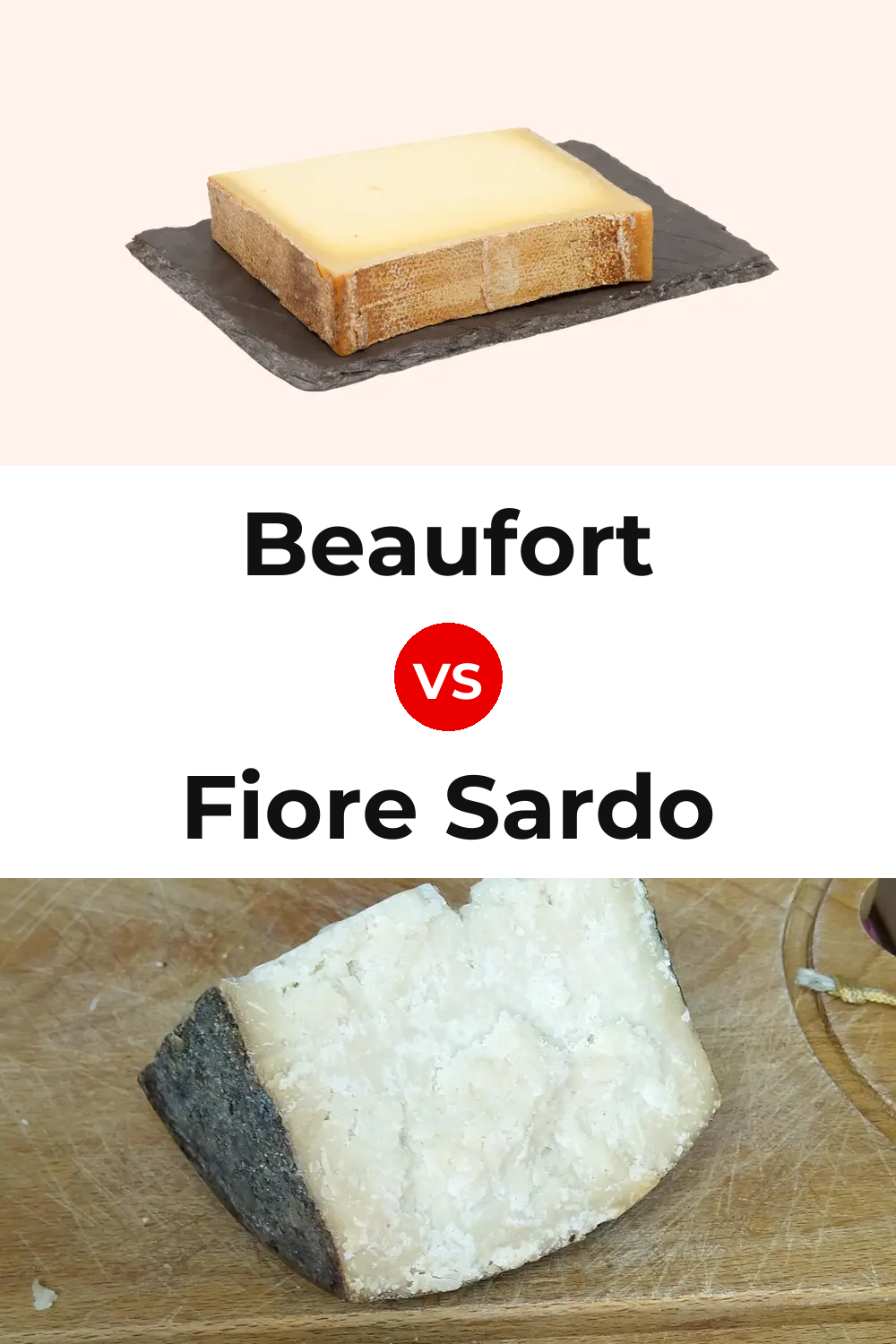 Beaufort Cheese vs Fiore Sardo Cheese Pinterest comparison