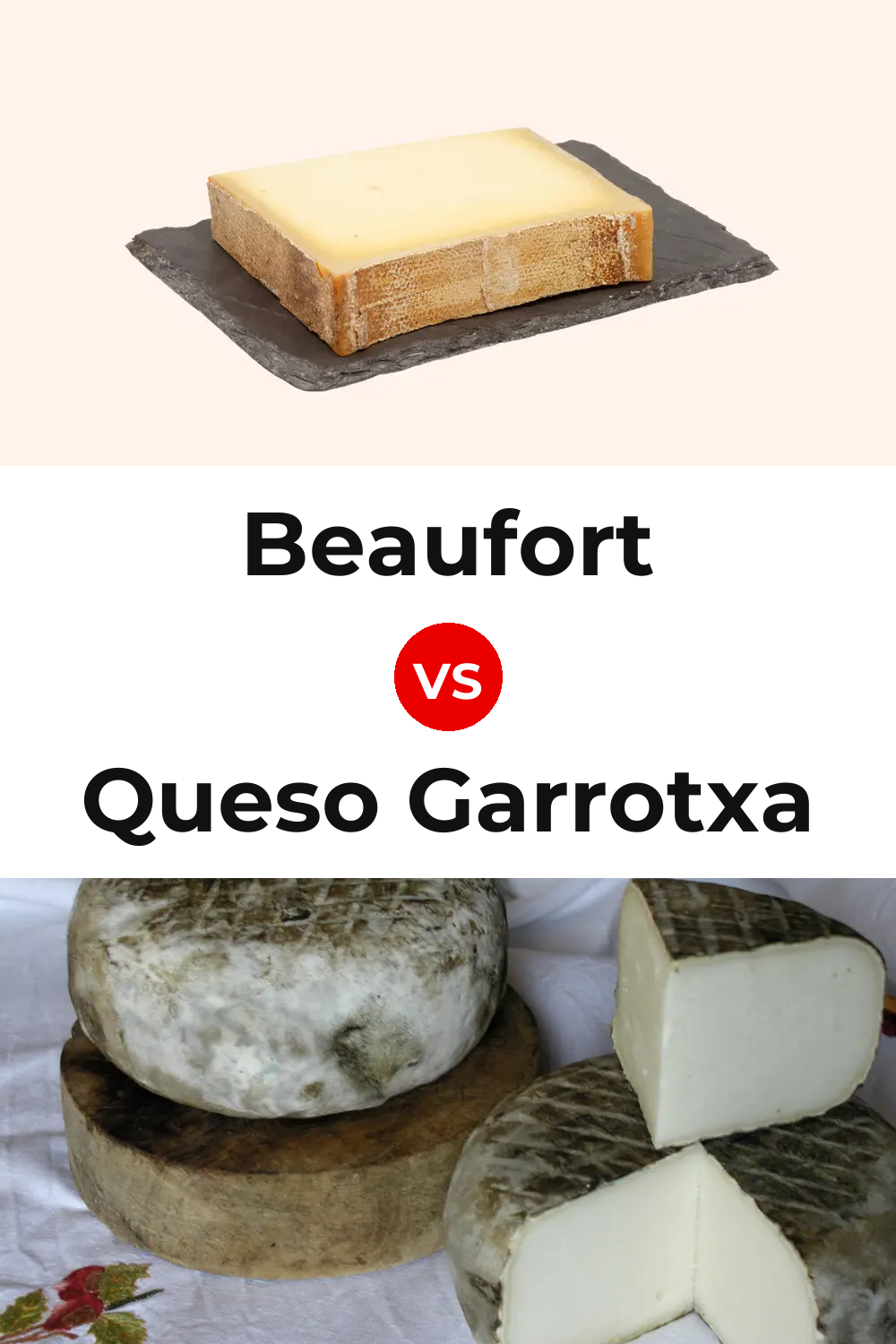 Beaufort Cheese vs Queso Garrotxa Pinterest comparison