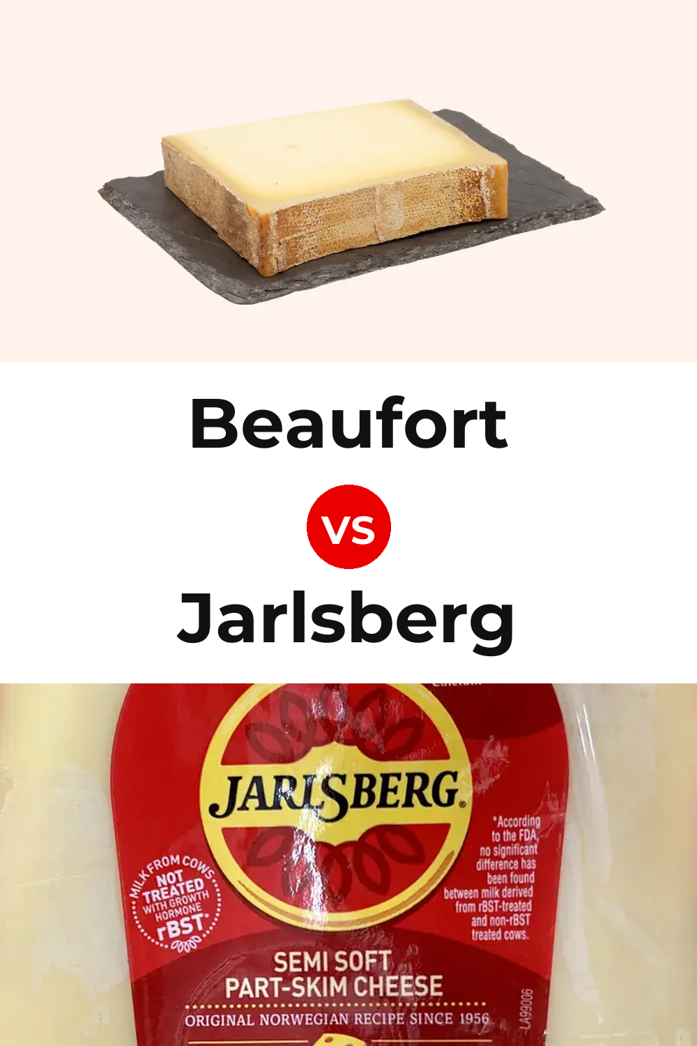 Beaufort Cheese vs Jarlsberg Cheese Pinterest comparison
